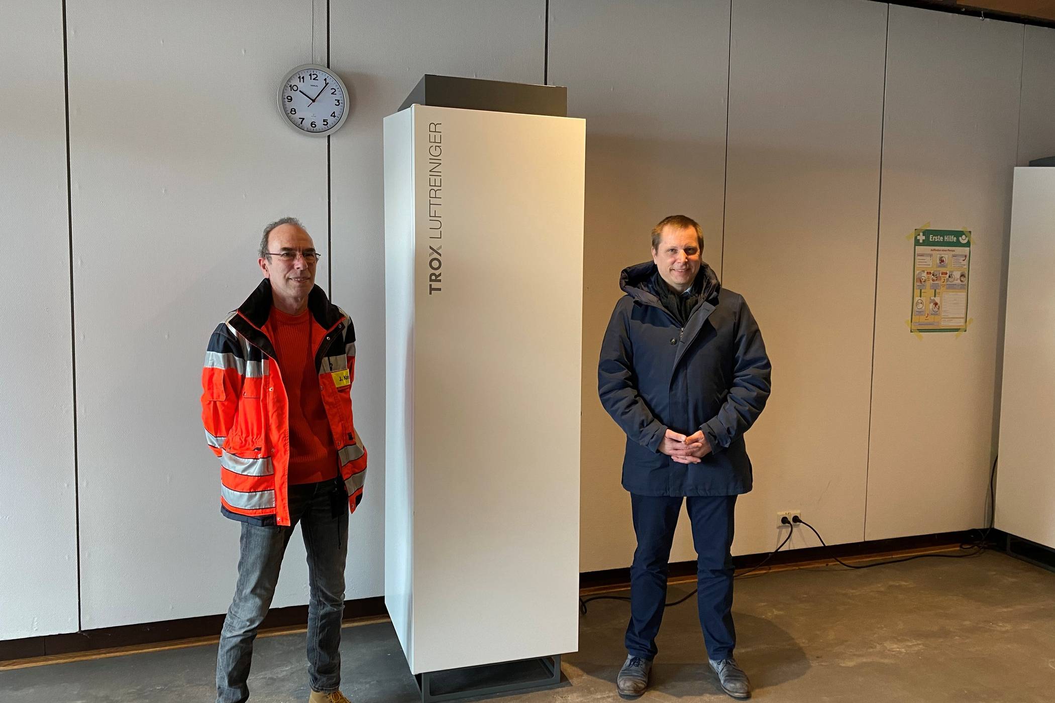 Jochen Konst, Leiter des Impfzentrum Kreis Wesel, und Dr. Lars Rentmeister, Krisenstabsleiter Kreis Wesel.