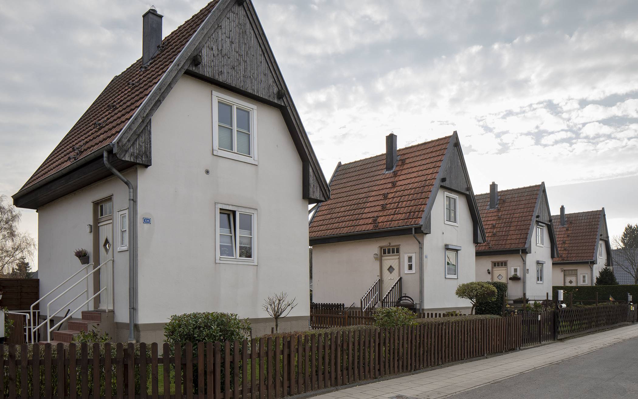 Städtische Siedlung an der Bachstraße. 