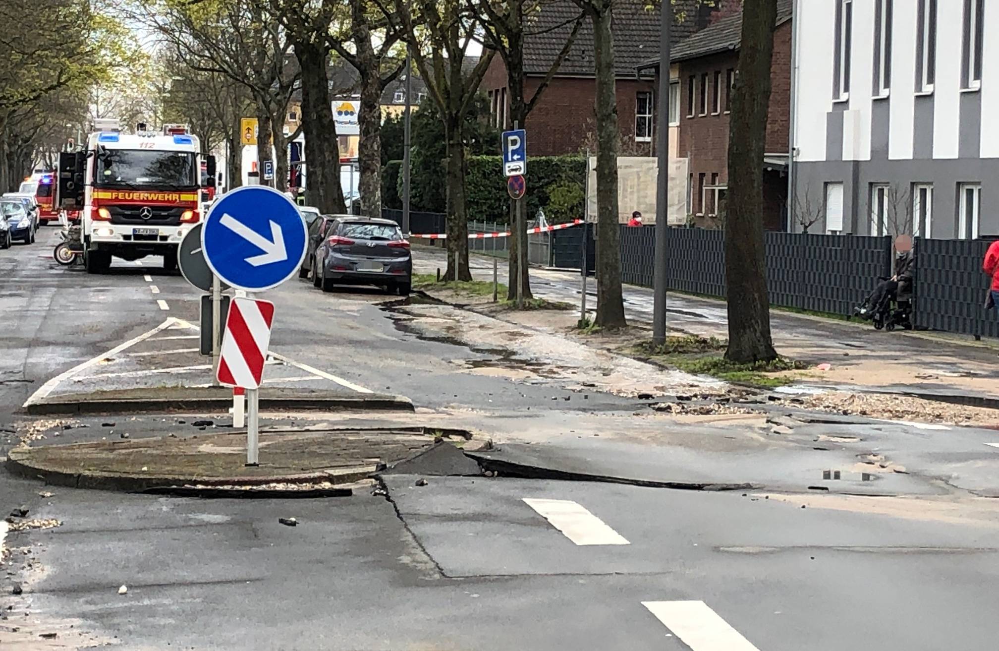 Wasserrohrbruch an Sprödentalstraße