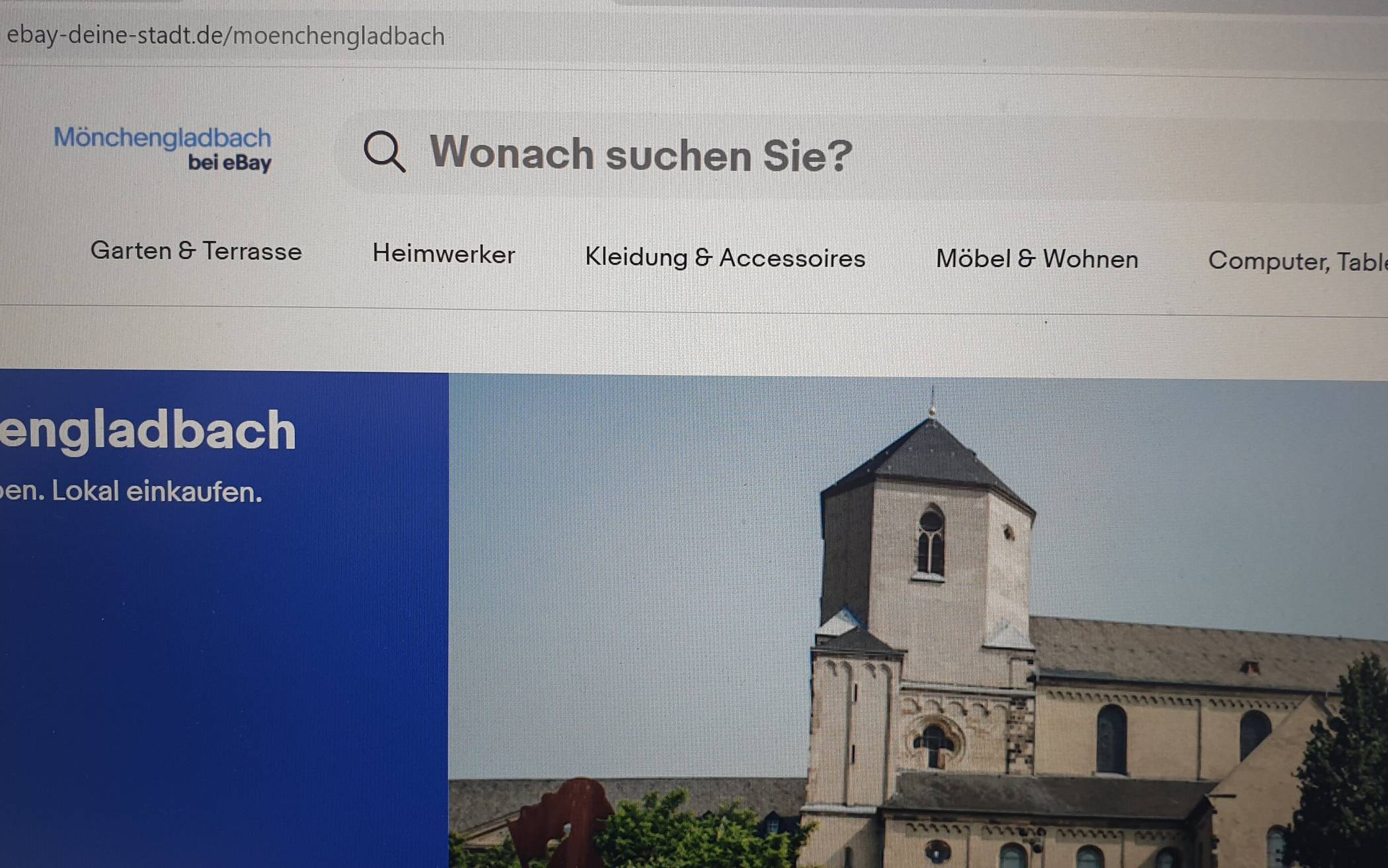 Die Startseite von ebay-deine-stadt für Mönchengladbach.