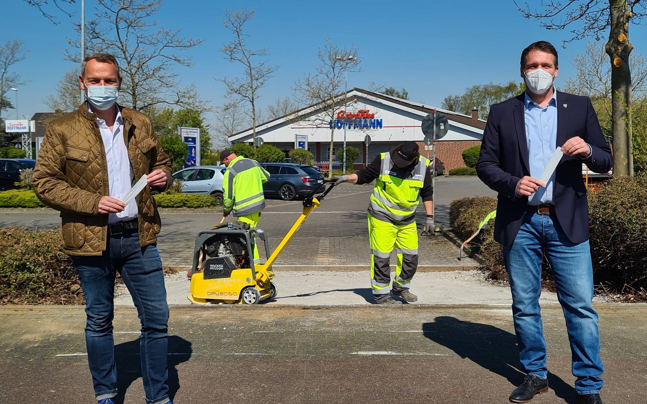 Nahmen die letzten baulichen Maßnahmen vor