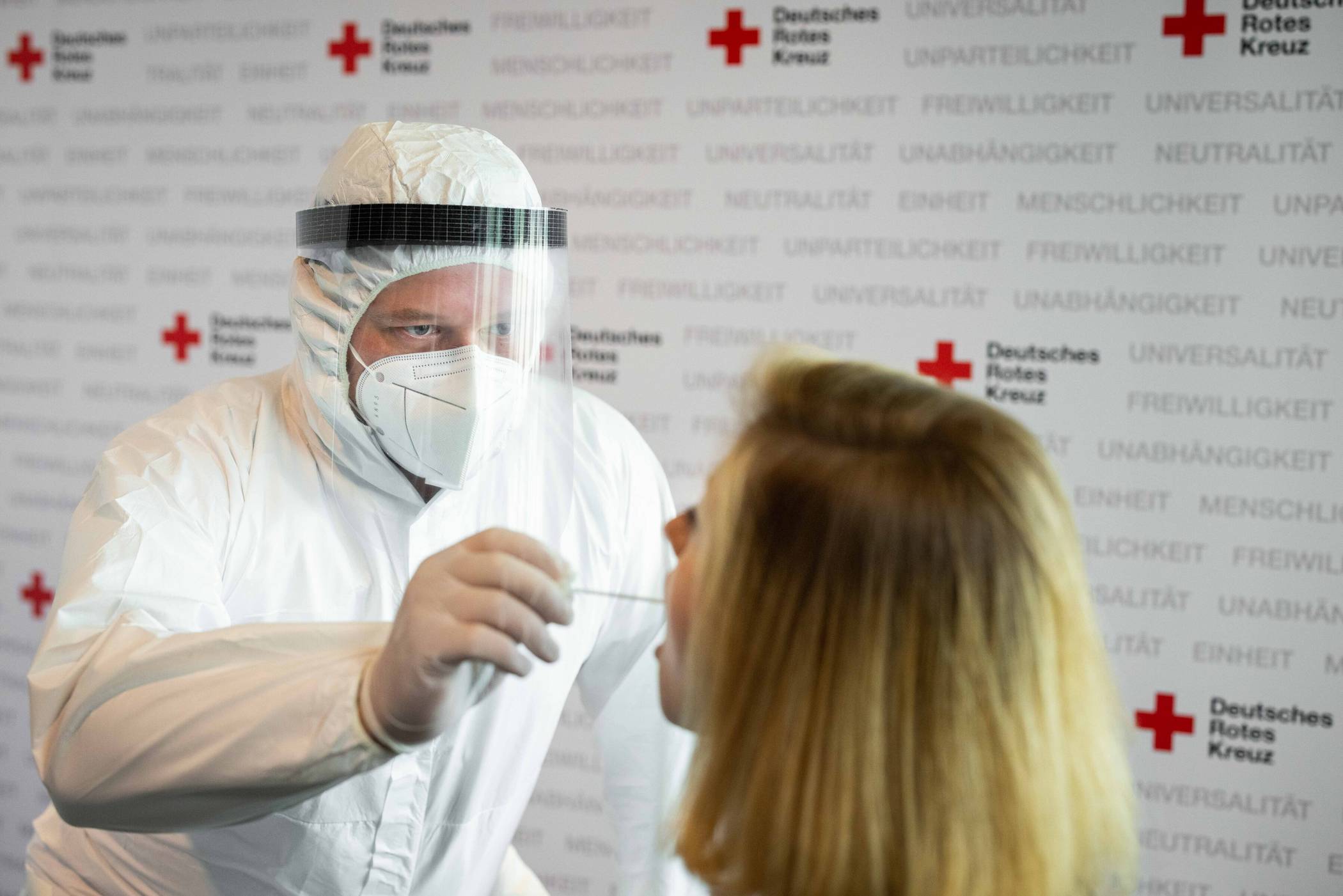  Das DRK hat ein neues Testzentrum in der Begegnungsstätte in Wickrath eröffnet. 
