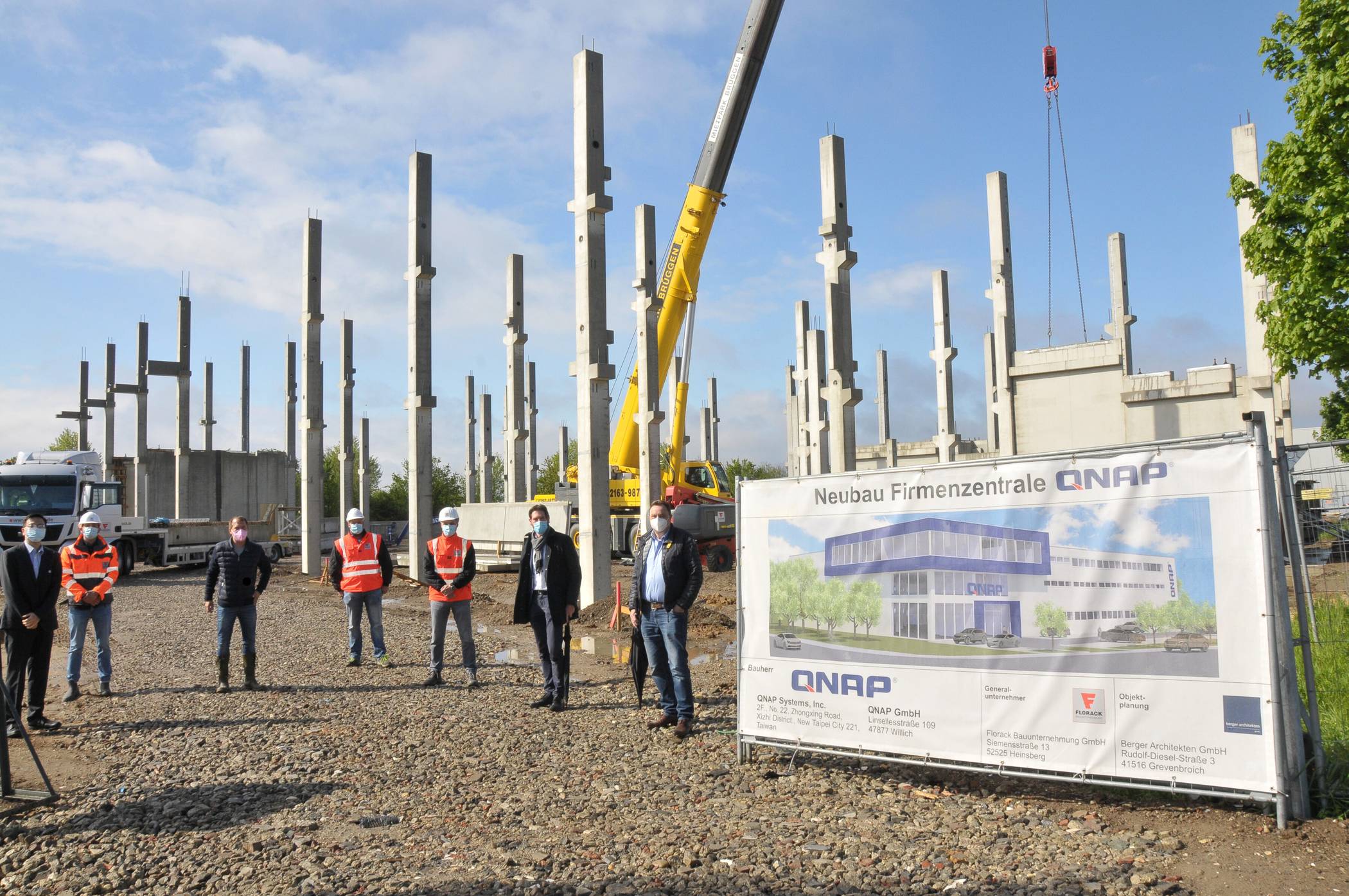  Baustellenbesuch in Münchheide beim QNAP-Systems. 