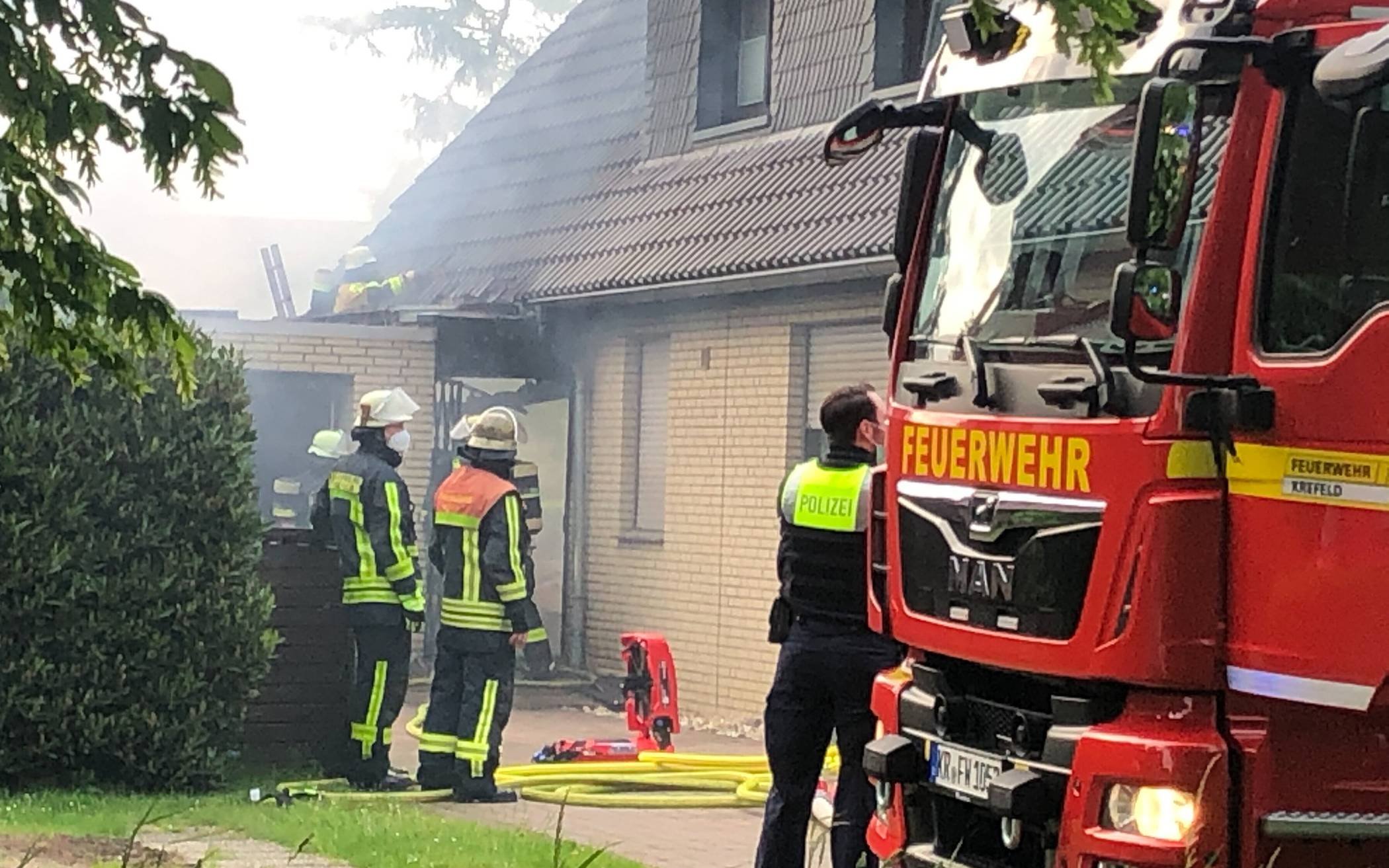 Dachstuhlbrand an der Hafelstraße