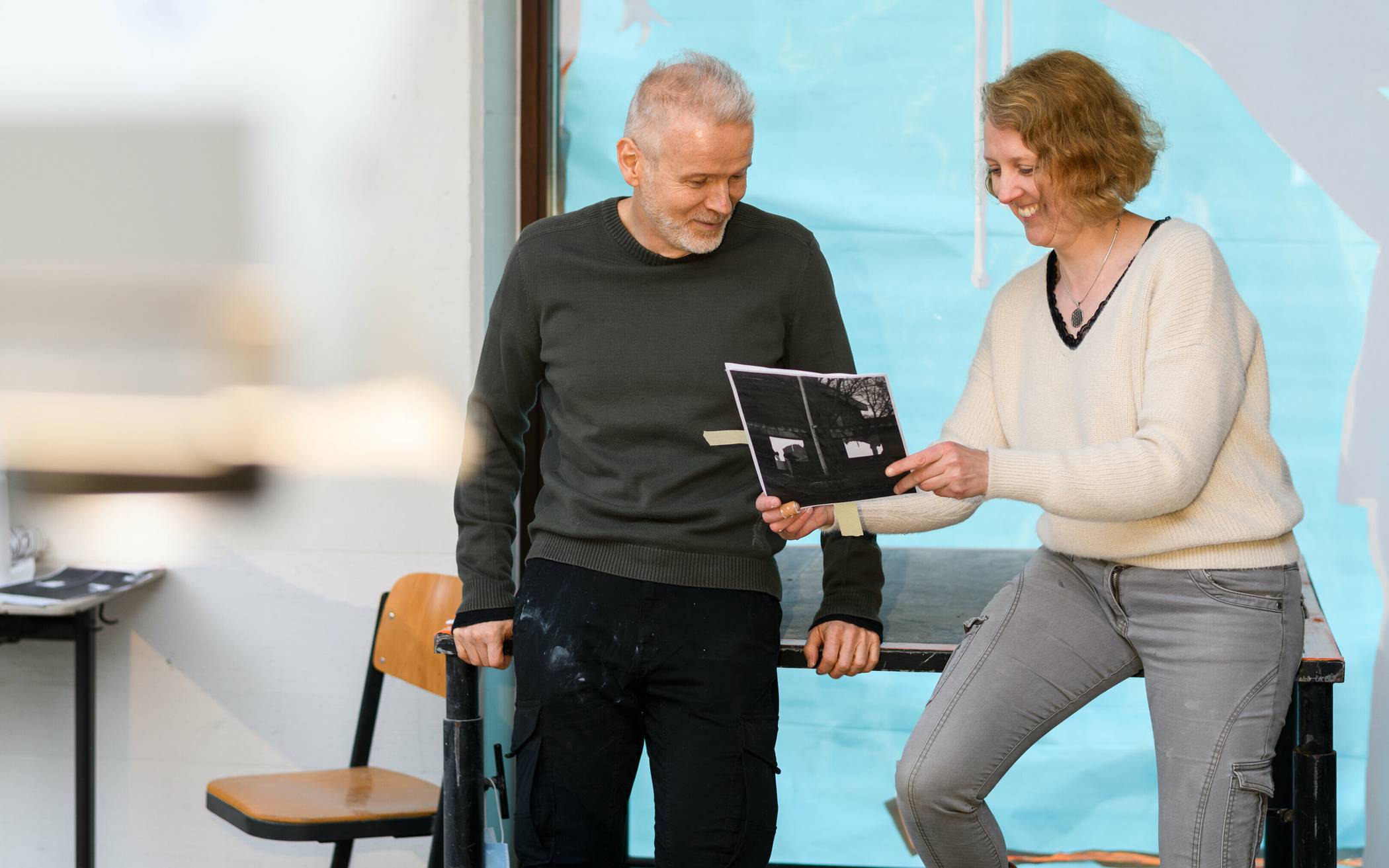  Benedikt Burghoff und Martina Lückener leben und arbeiten im Moment im ProjektRaumKunst. Heute beginnt die Werkschau.  