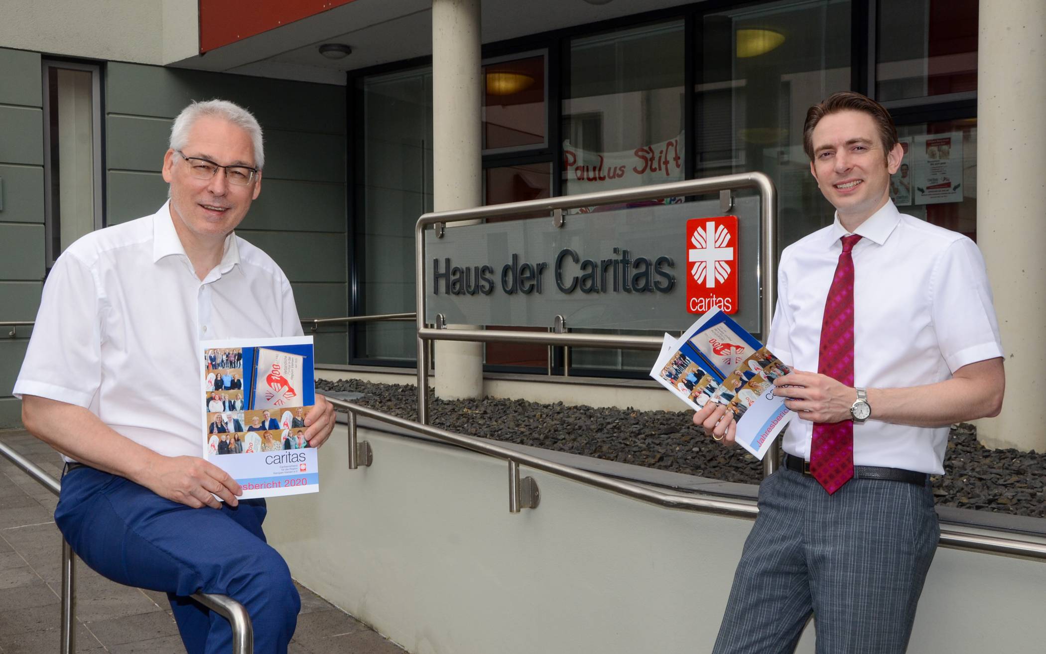 Die Caritas-Vorstände Peter Babinetz (l.) und