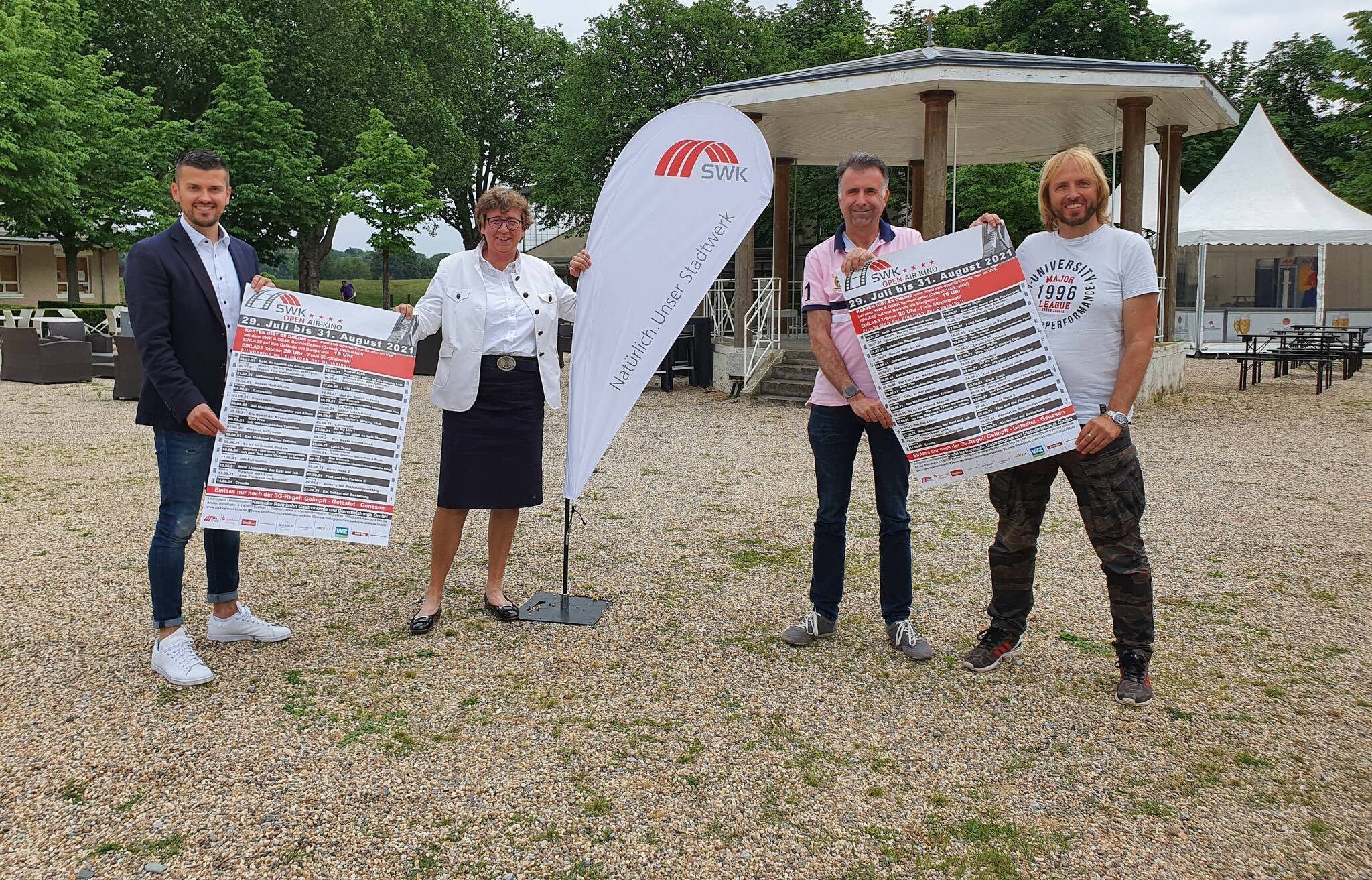 Die Organisatoren vom Openair-Kino, Rennbahn-Gastronomie und