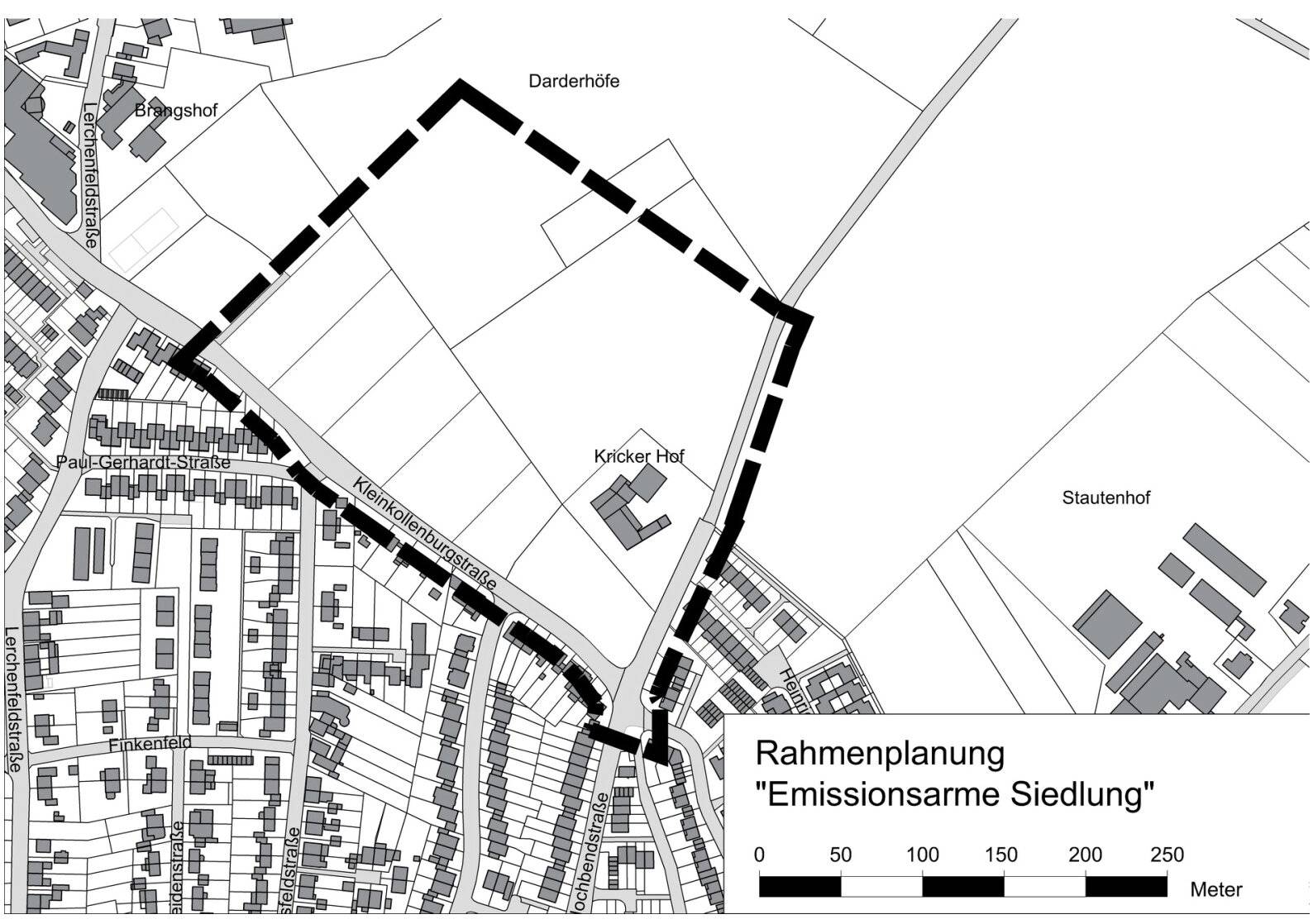 Die Rahmenplanung für eine emissionsarme Wohnsiedlung