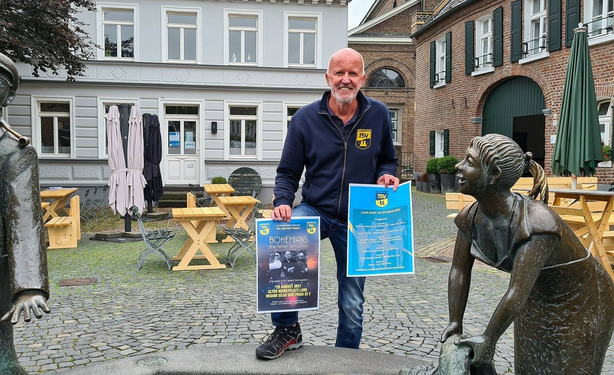  Das Laufevent „Lank läuft 2021“ und auch die „Bohemians“ kehren in diesem Jahr auf den Marktplatz in Lank zurück. 