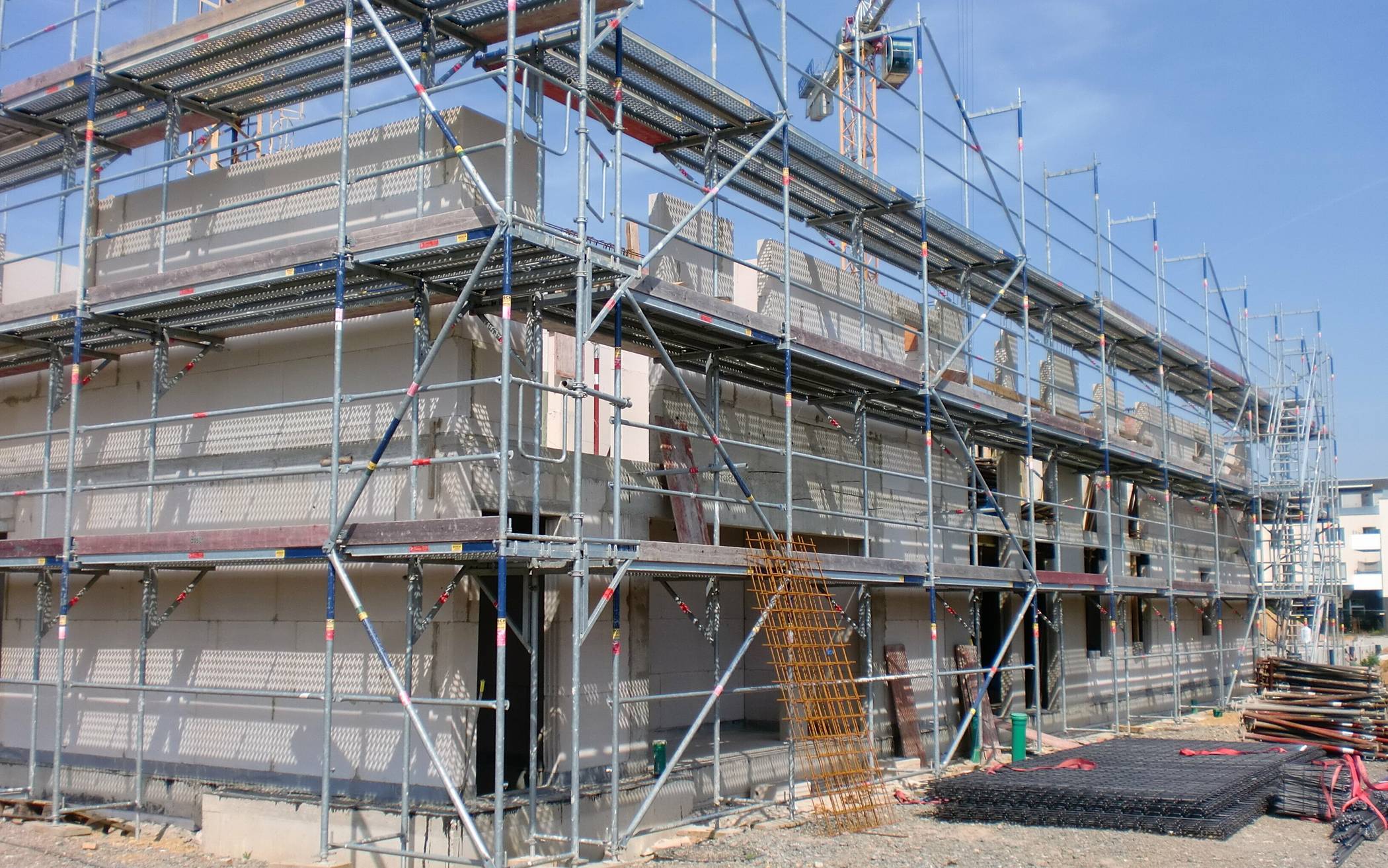  Der Rohbau in Kleinenbroich. 