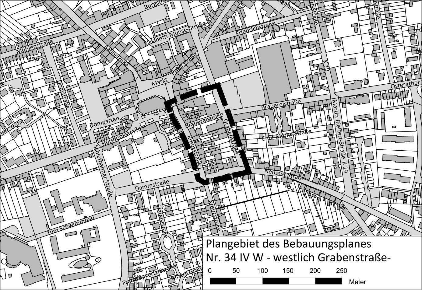 Der Bebauungsplan Nr. 34 IV W liegt erneut im Technischen Rathaus. 