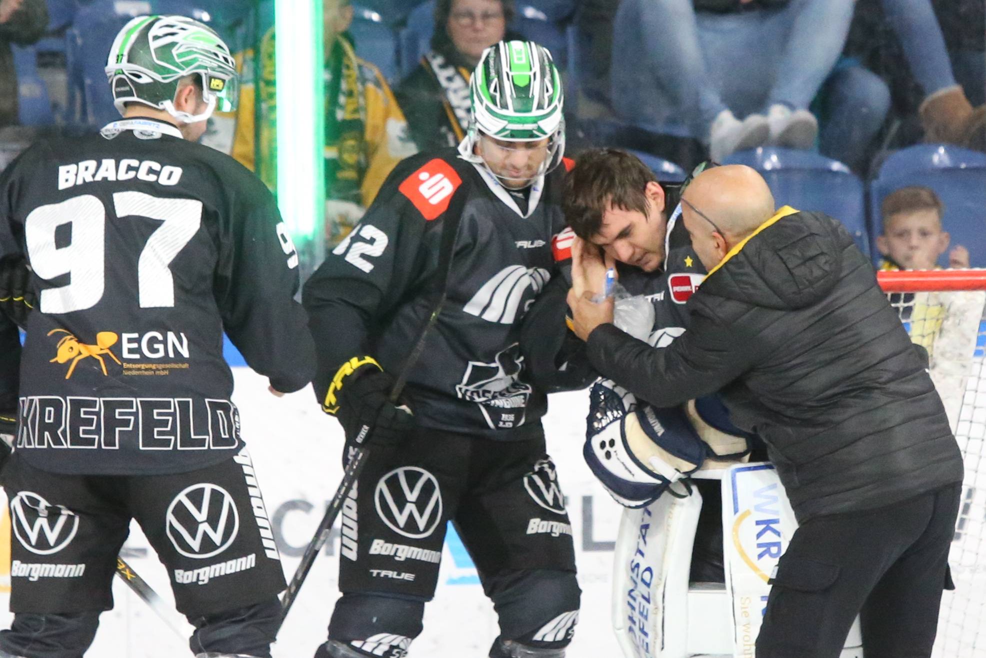 Pinguine-Torhüter verletzte sich im Spiel am Freitag: Entwarnung bei Oleg Shilin