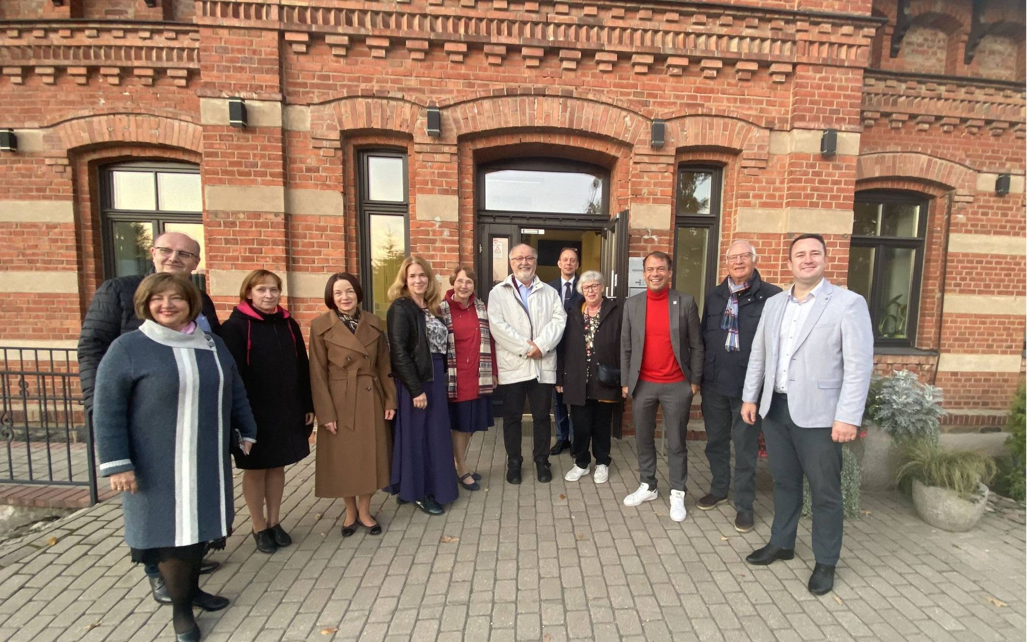   Bürgermeister Christian Pakusch beim Kurzbesuch in Willichs lettischer Partnerstadt Smiltene. 