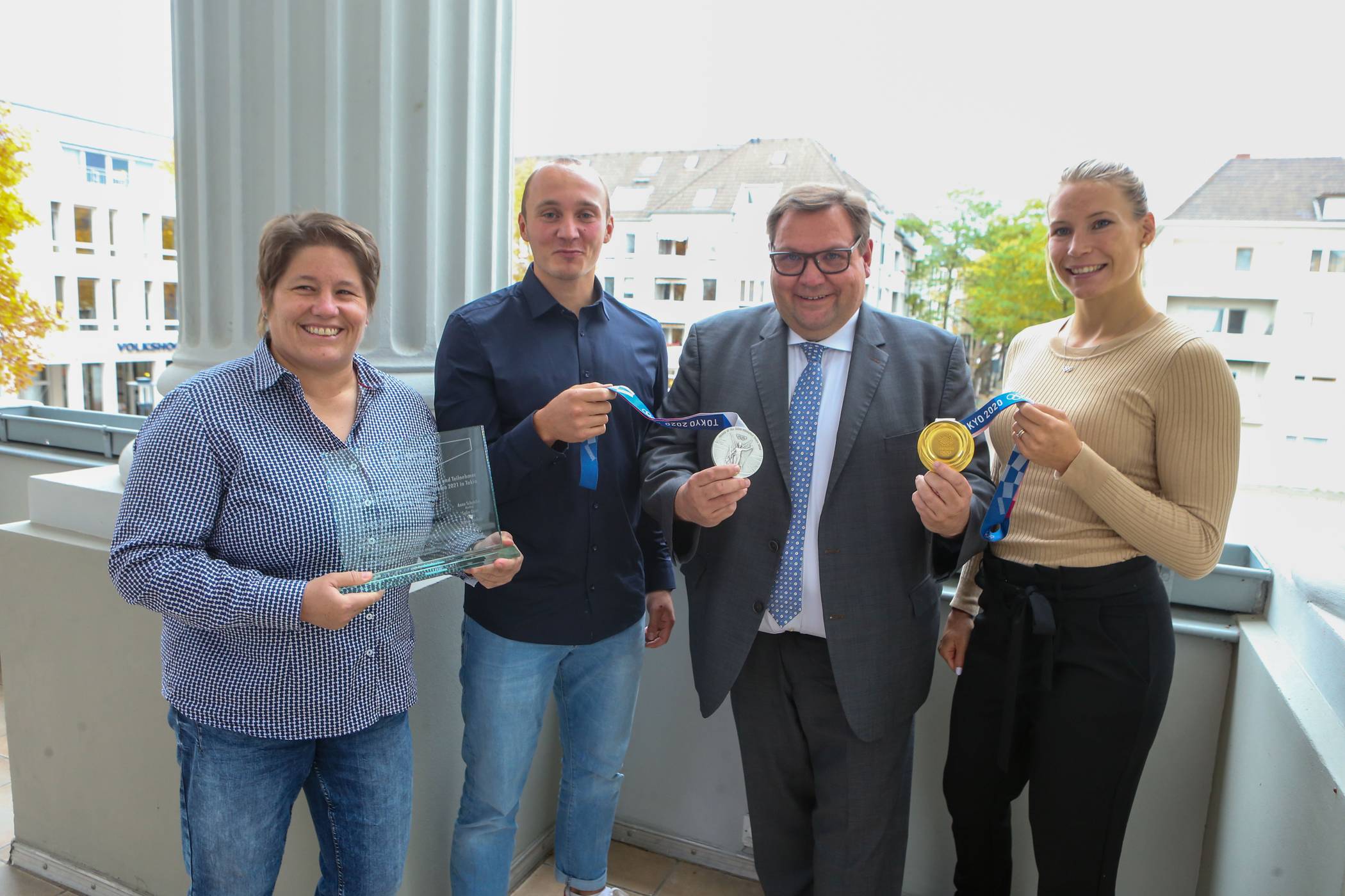 OB Frank Meyer empfing erfolgreiche Sportler: Olympia-Empfang im Rathaus