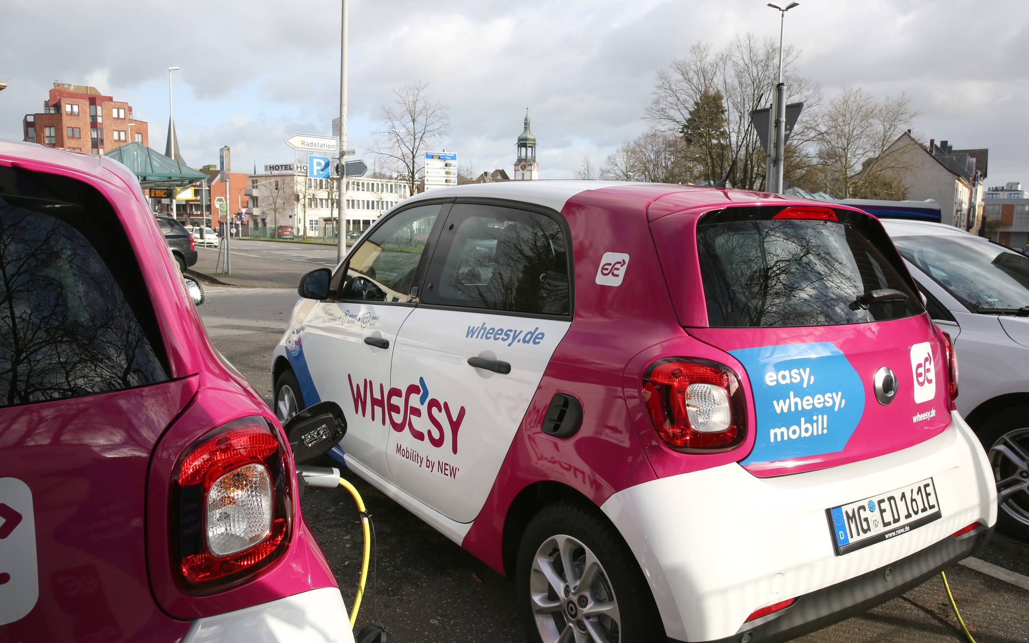 Die Fahrzeuge des Carsharings setzen sich