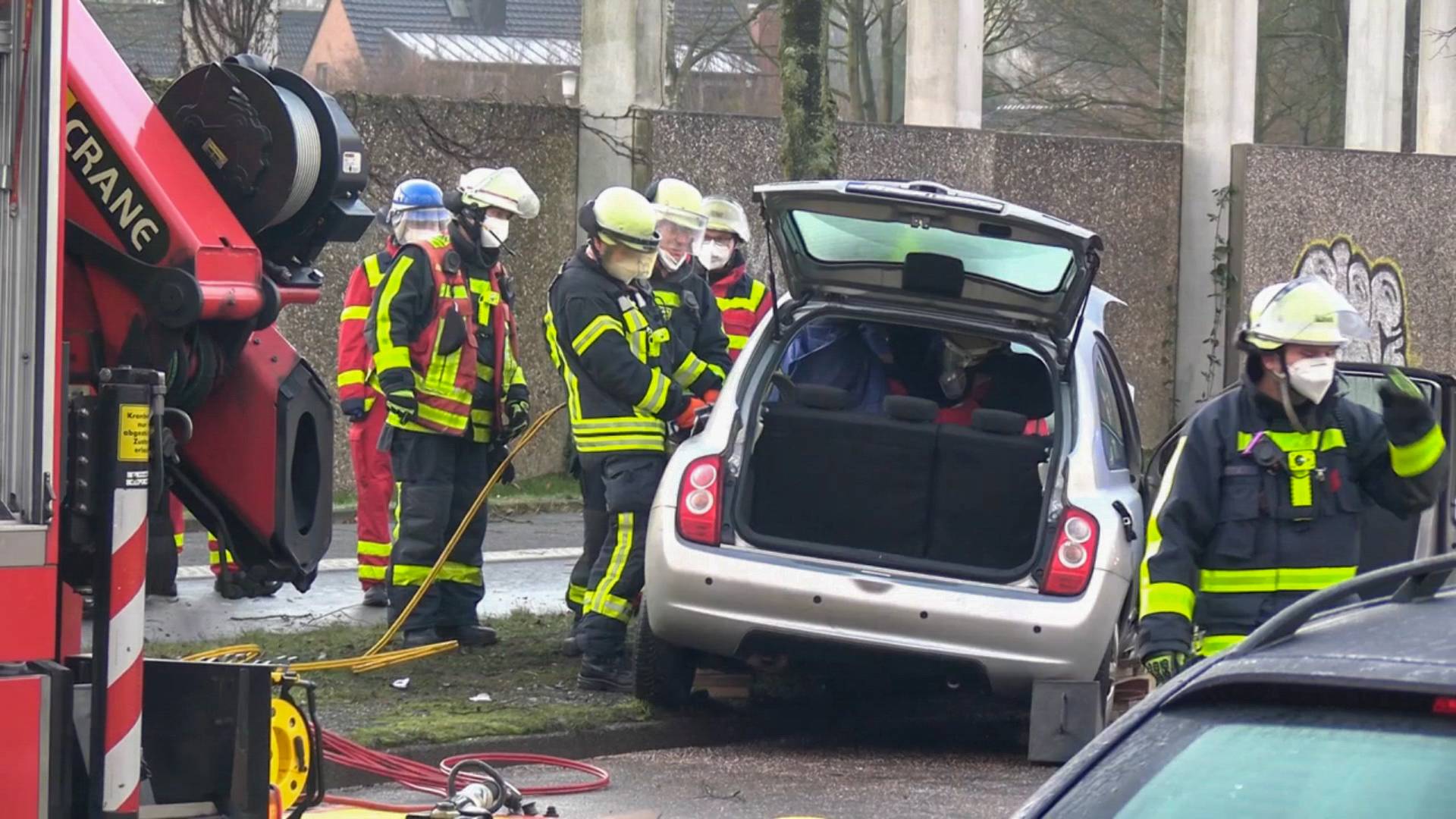 Glatteis-Unfall in Gatherhof
