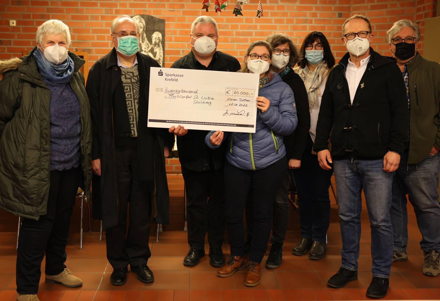 Freude bei der Spendenübergabe in Stolberg.⇥Foto: