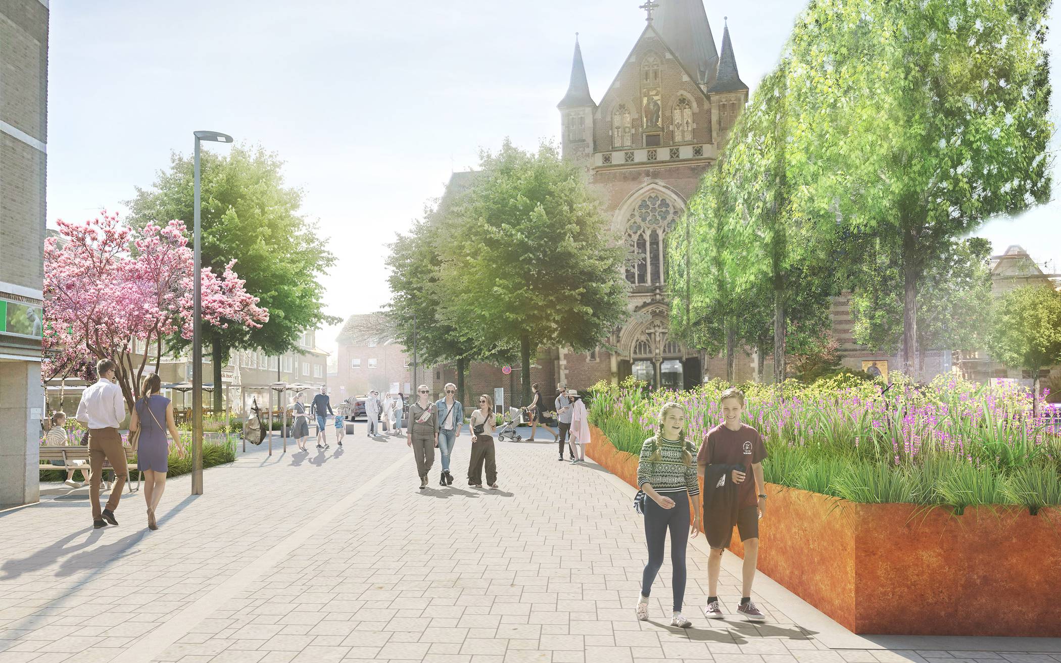 Visualisierungen des neuen Mühlentorplatzes. Grafik: Planergruppe