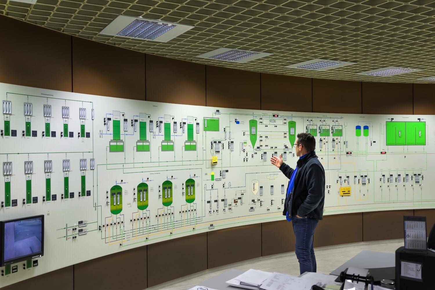 Die Leitzentrale des Wasserwerks in Willich.