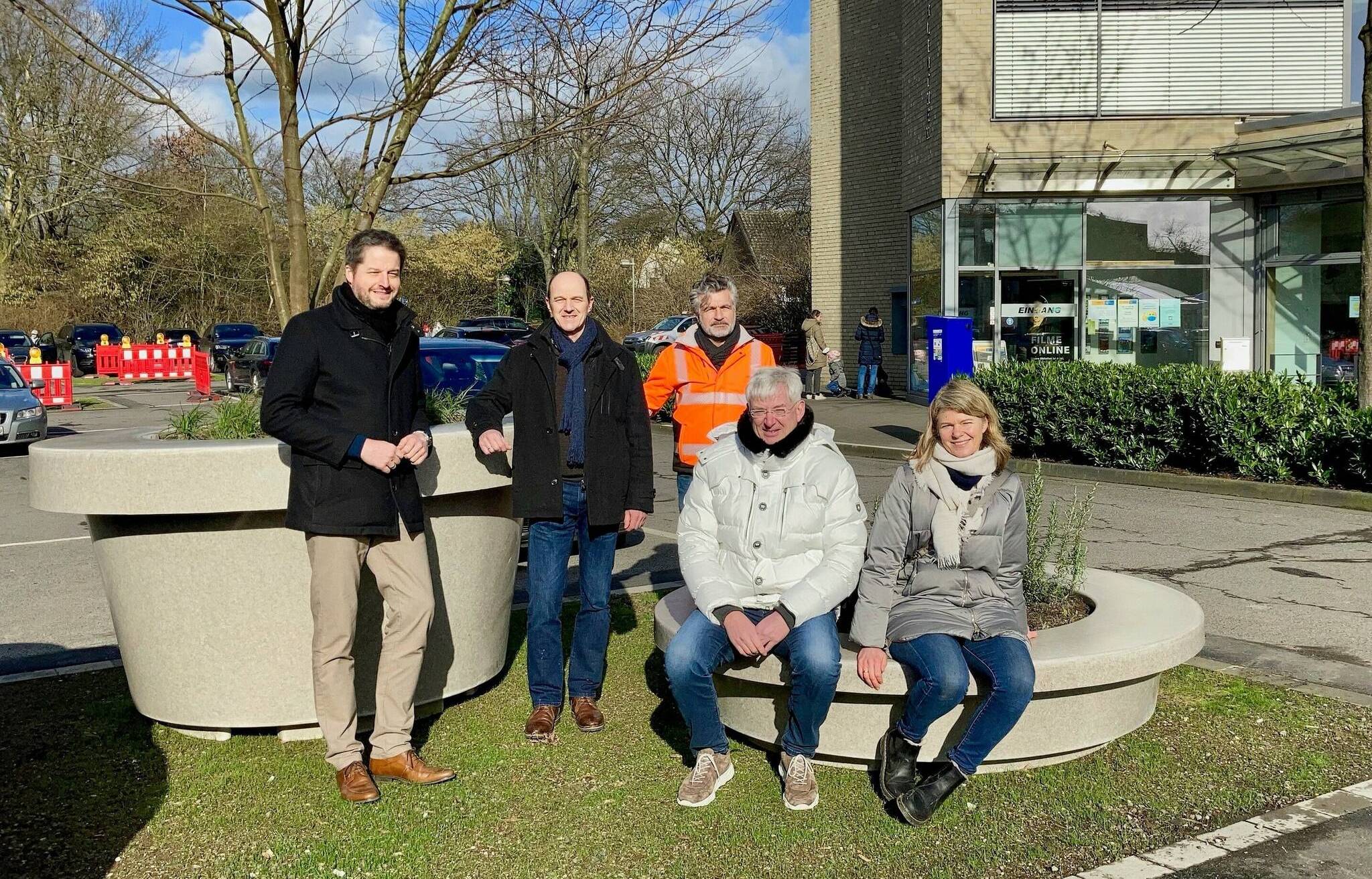 Bürgermeister Christian Bommers und das Team fürs Grüne: Michael Betsch, Markus Weidemann, Michael Assenmacher und Anna Hardenberg (v.l.). 