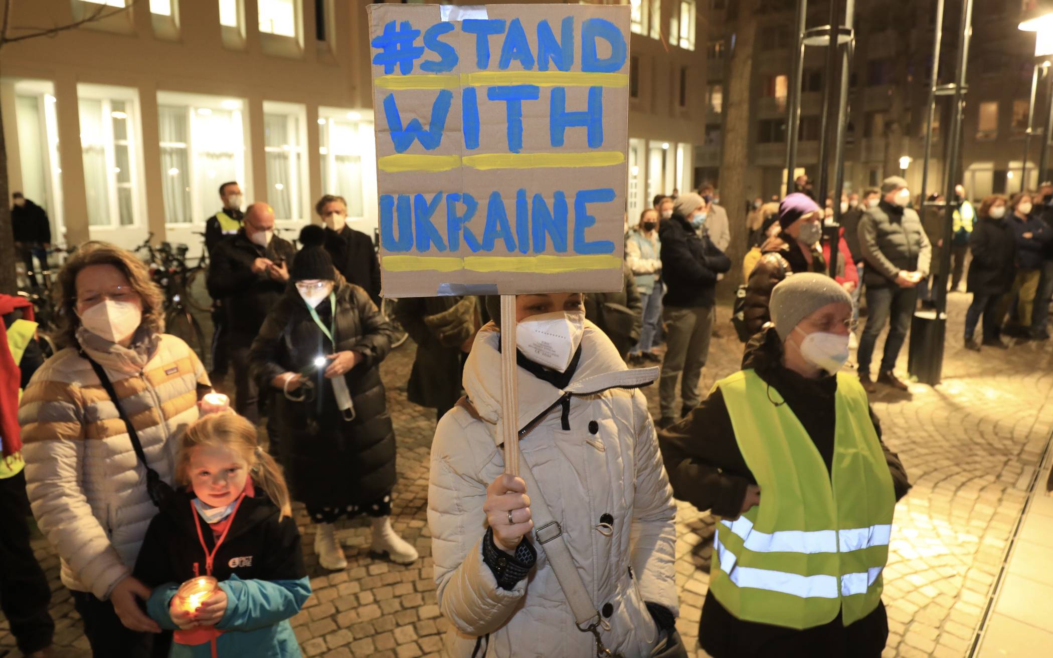 Krefeld bekennt Farbe - und zwar die der Ukraine
