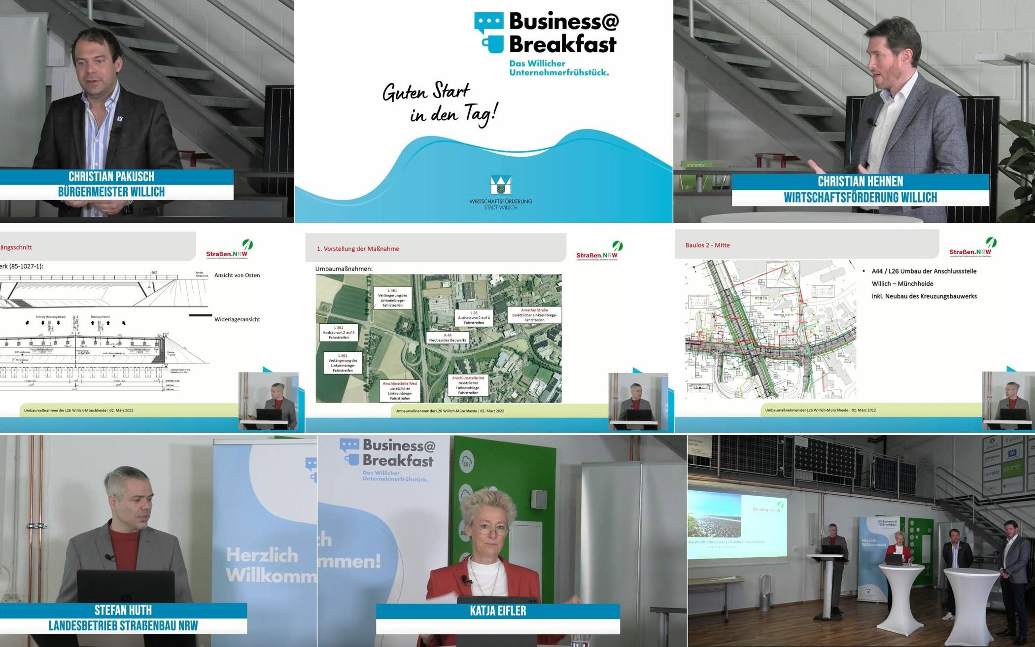  Zu einem Online-Unternehmerfrühstück wurde am Mittwoch geladen. Screenshot: Stadt Willich 