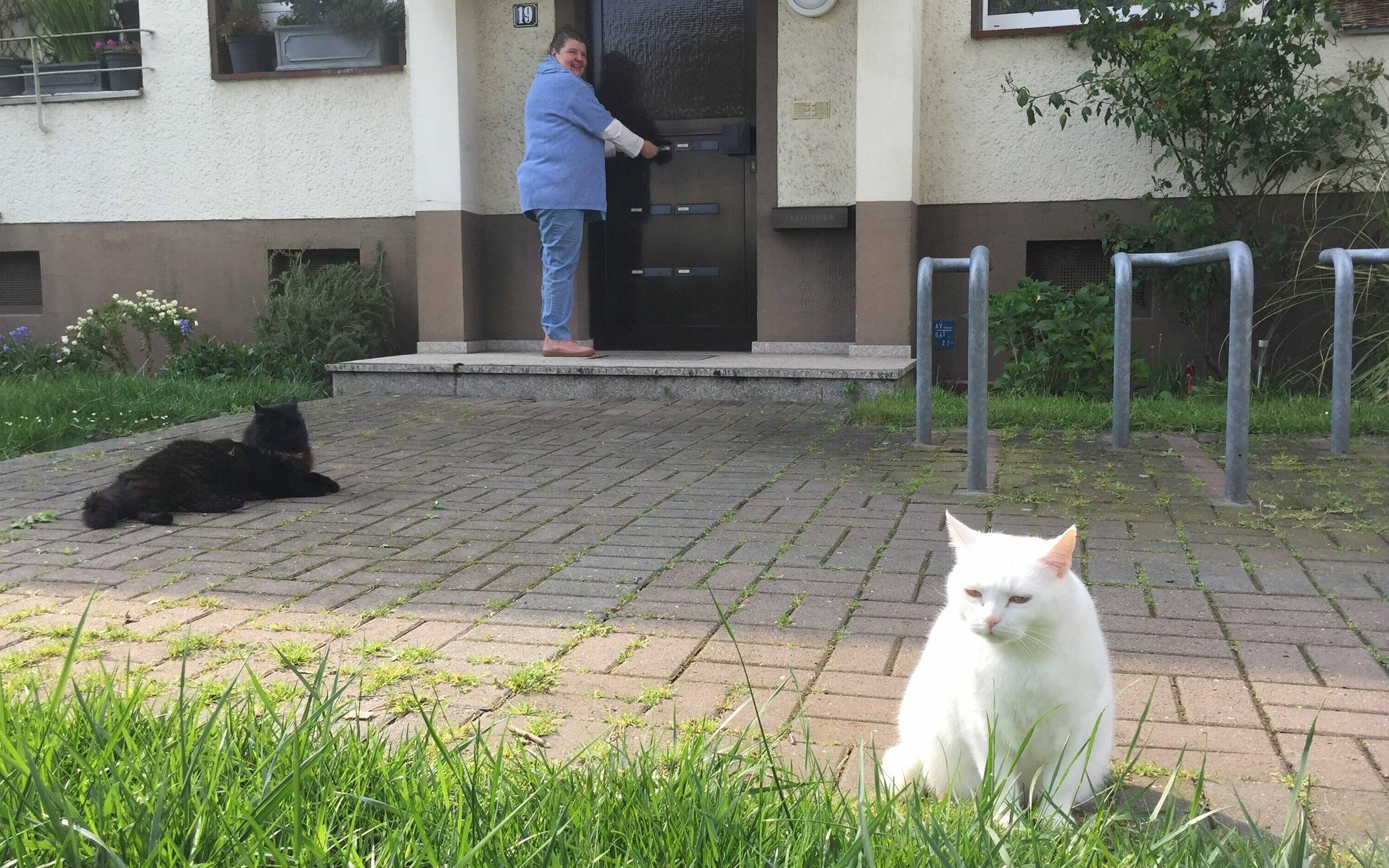 Stets dabei, wenn der Extra-Tipp verteilt wird: Flocke und Fuchs weichen Sabine Krüger auf ihrer Tour nicht von der Seite. 