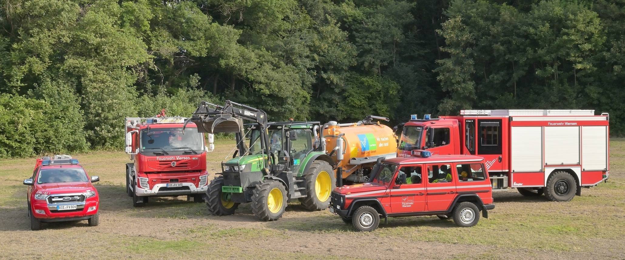 Einige Fahrzeuge, die für die Bekämpfung