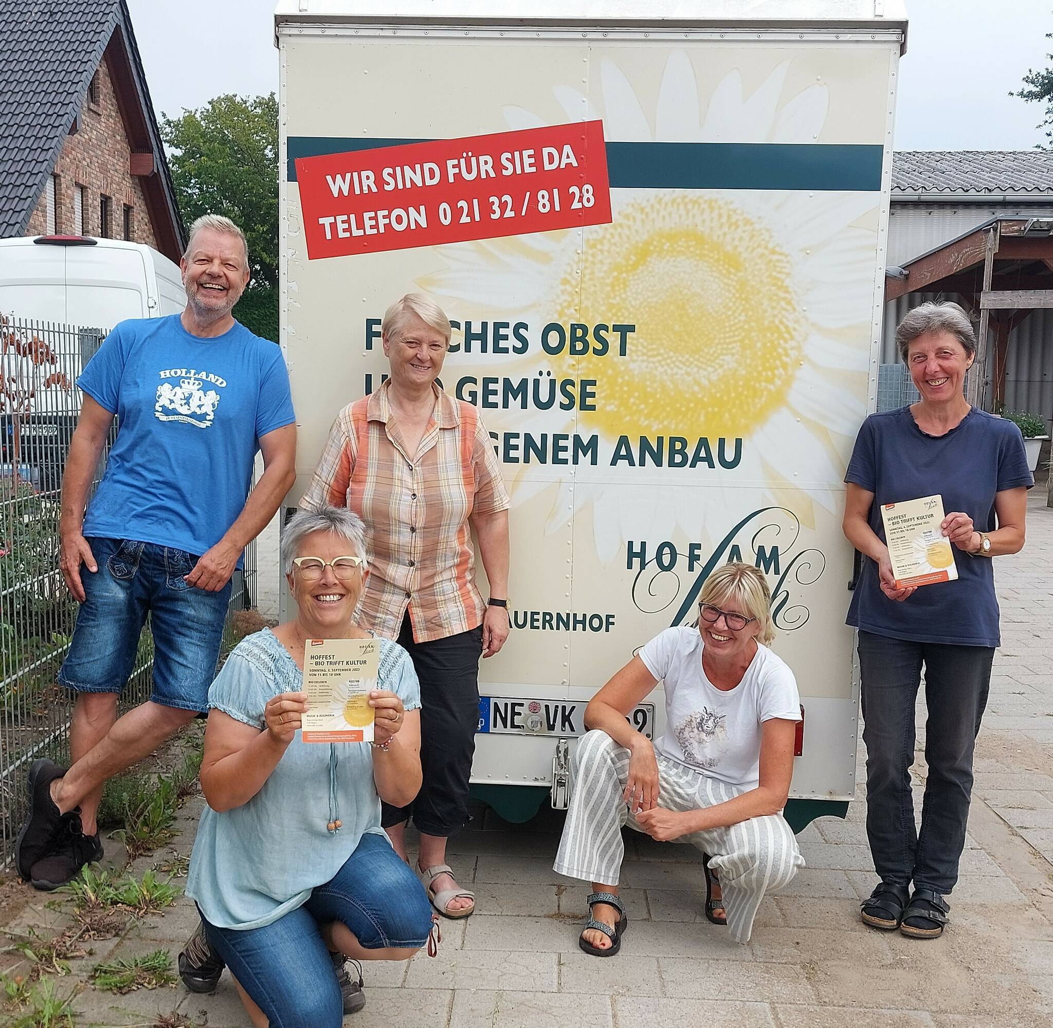 Die Organisatoren freuen sich auf viele Besucher beim Hoffest (v.l.): Bruno Sieg, Ute Bach, Angelika Kraft, Claudia Nerger und Karin Birgels-Rahm. 