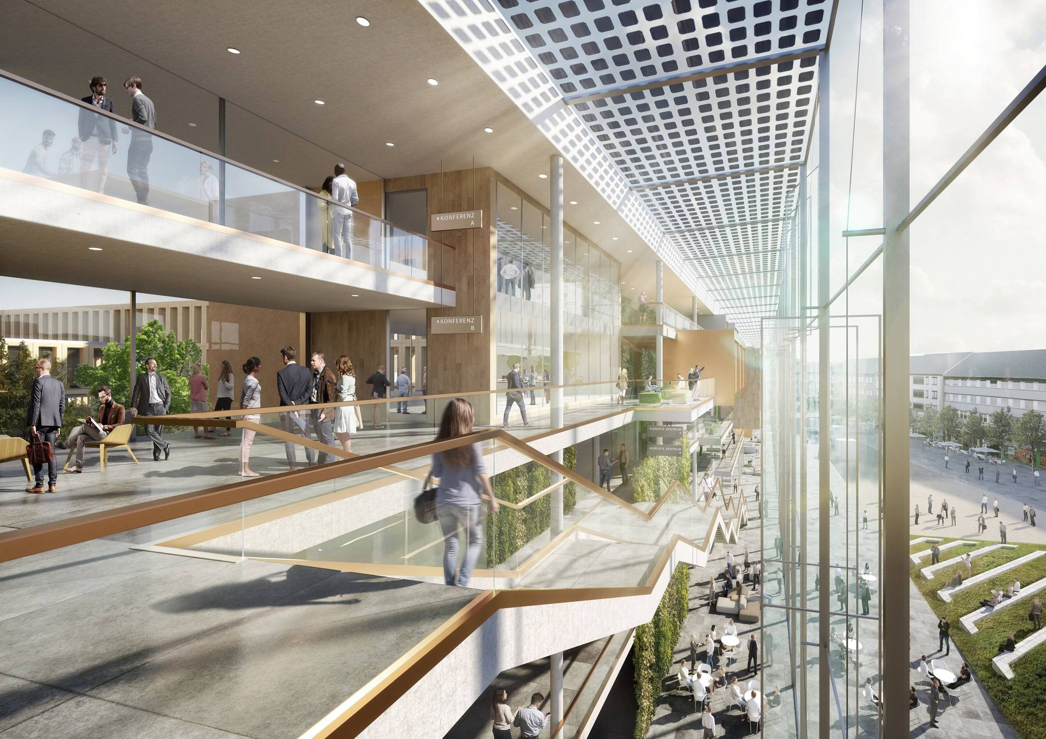  Das neue Rathaus der Zukunft mg+ wird nachhaltig gebaut, schafft moderne Arbeitswelten und steht für eine bürgerfreundliche und moderne Verwaltung. So steht es in der Vorplanung. 