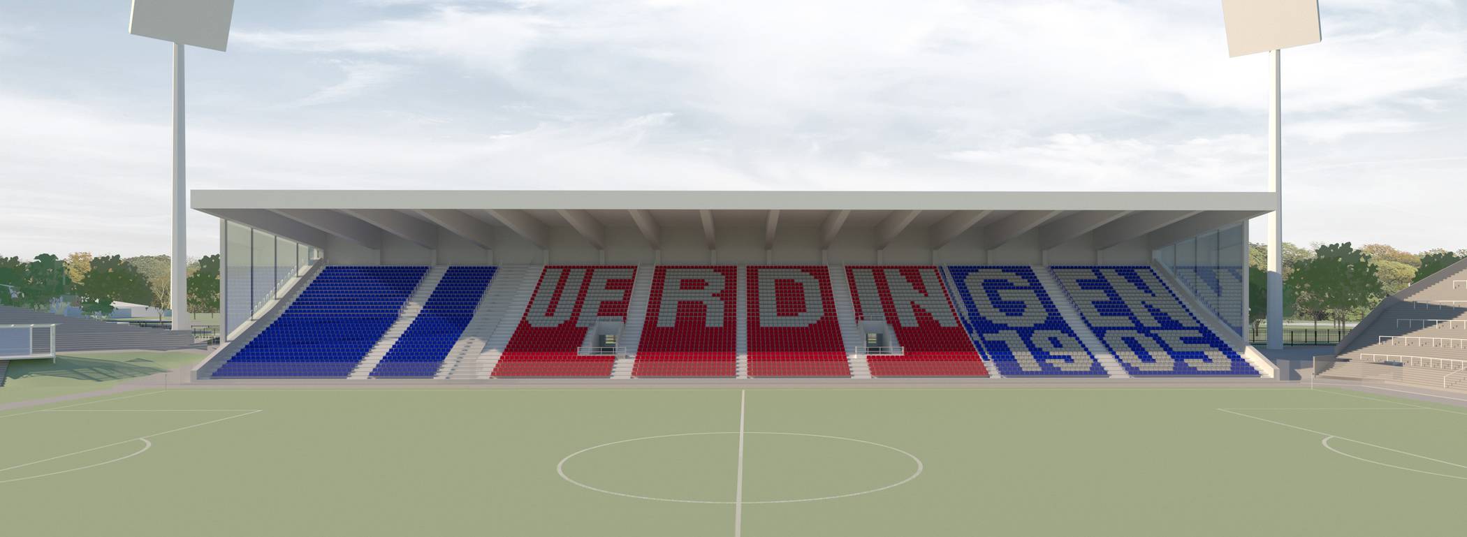 Blau-roter „Uerdingen 1905“-Schriftzug: Grotenburg: 9000 Sitzschalen und neuer Look