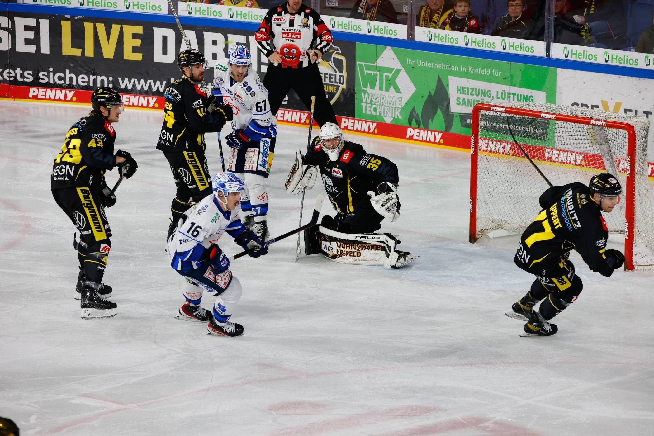 Pinguine punktlos in erstem Heimspiel gegen die Eislöwen Dresden
