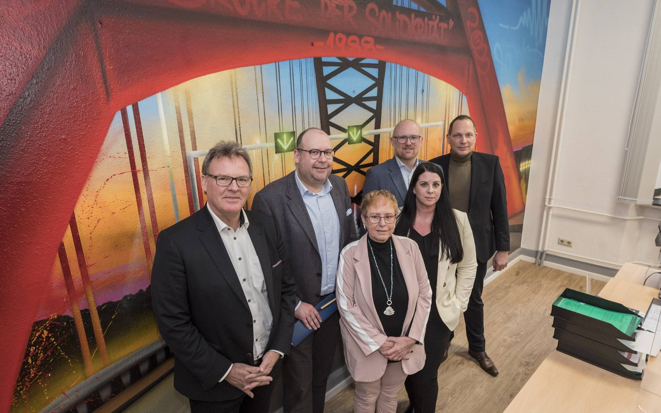 Gruppenbild mit Solidarität (v. l.): Jörg