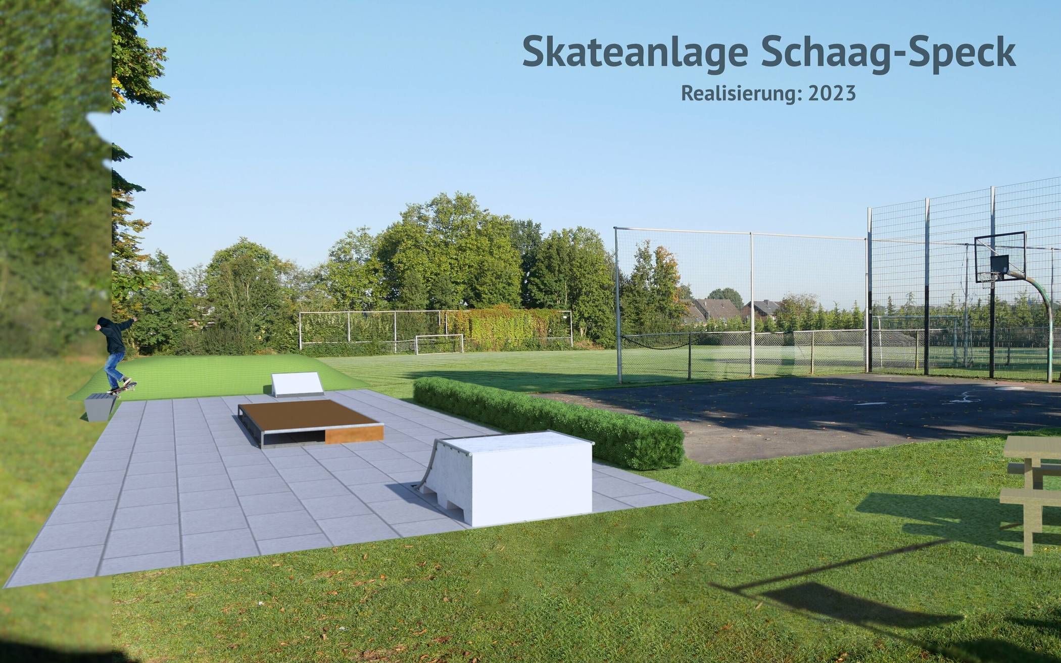  So soll der Spiel- und Bolzplatz Speck in wenigen Monaten aussehen.    