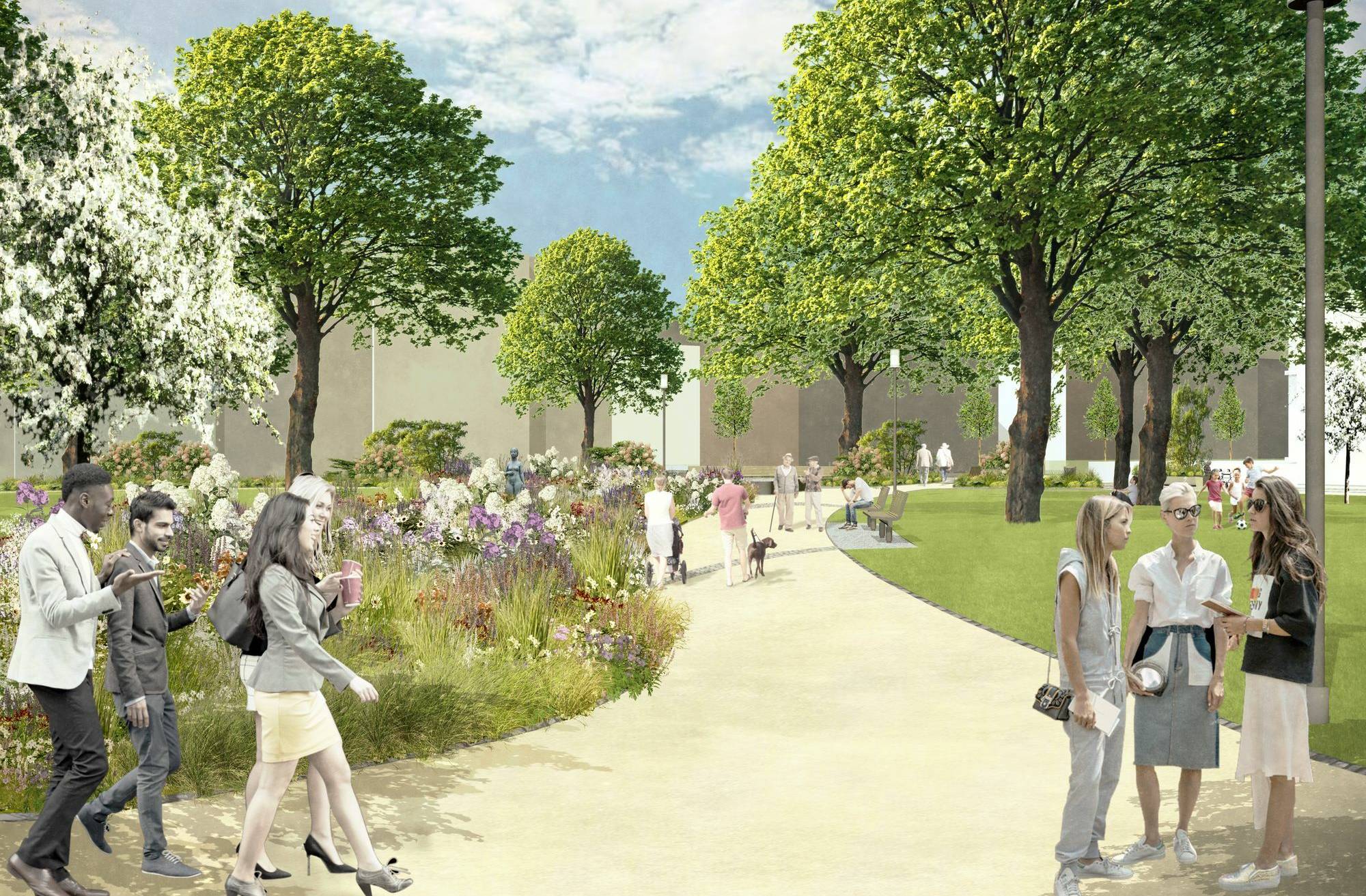 Zur Aufenthaltsqualität wird am Adenauerplatz künftig