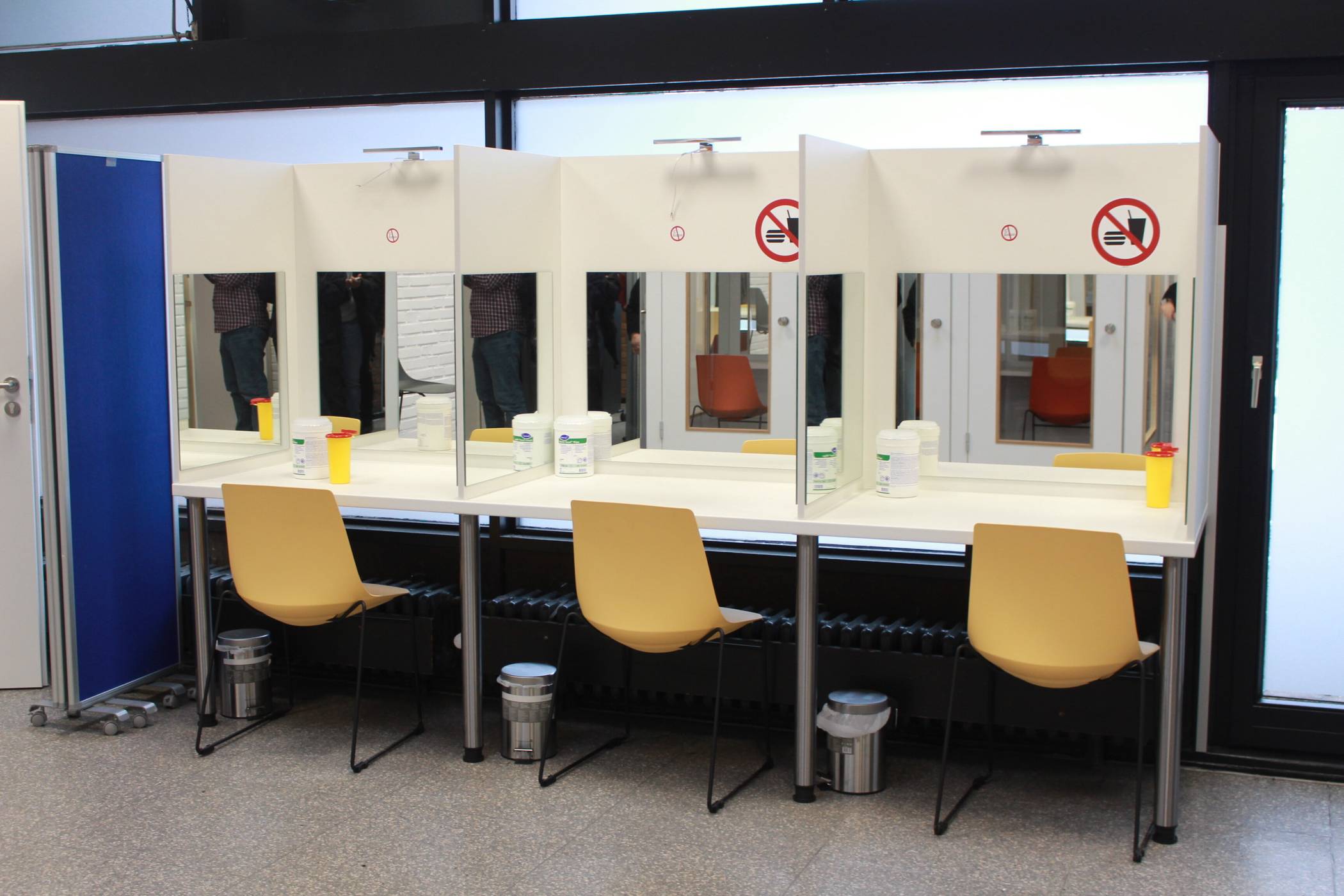 Drogenkonsumraum im Drogenhilfezentrum an der Schwertstraße. Foto: Müller