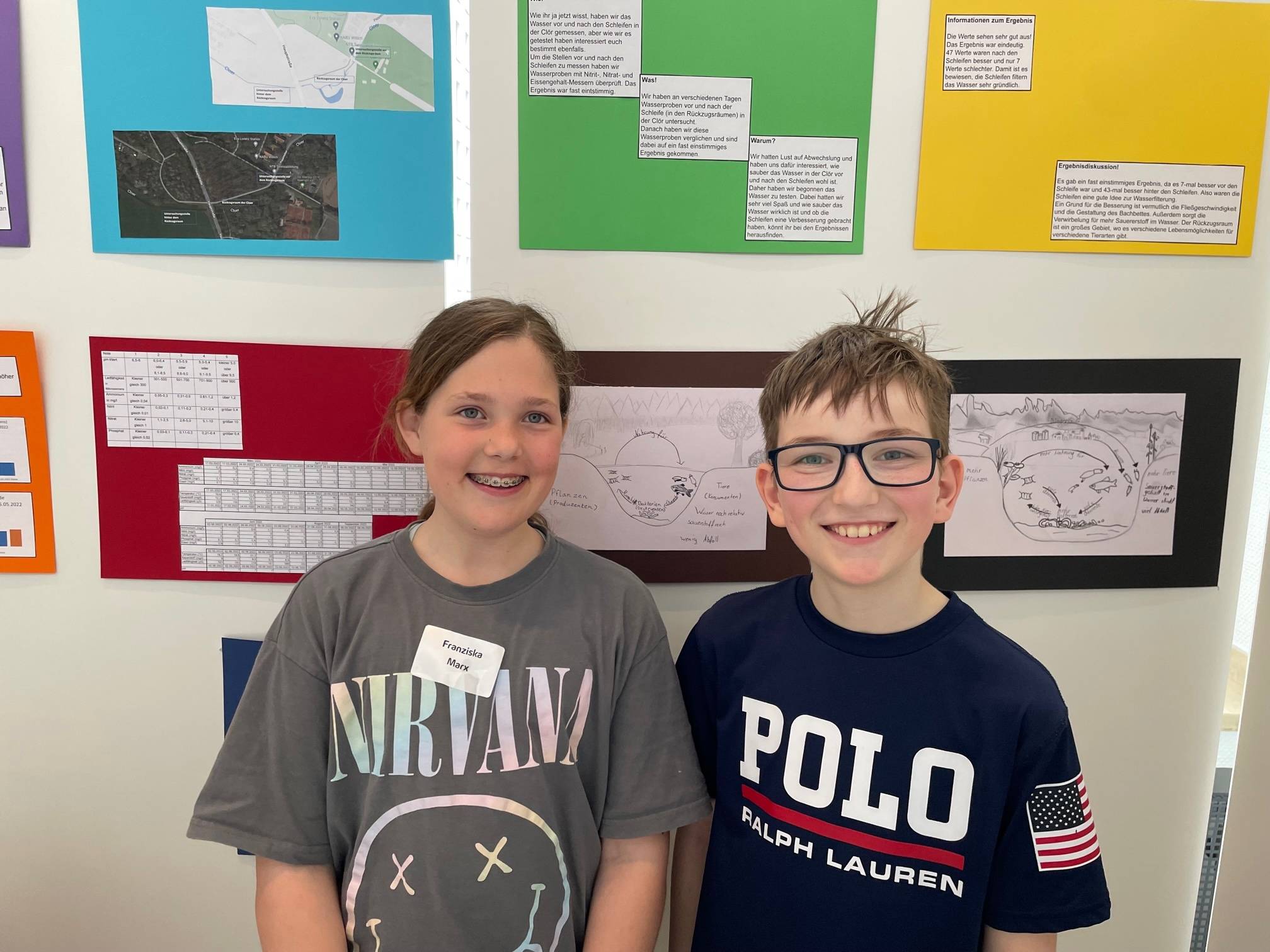  Die Lise-Meiter-Schüler Franziska Marx, Davis Aretz und... 