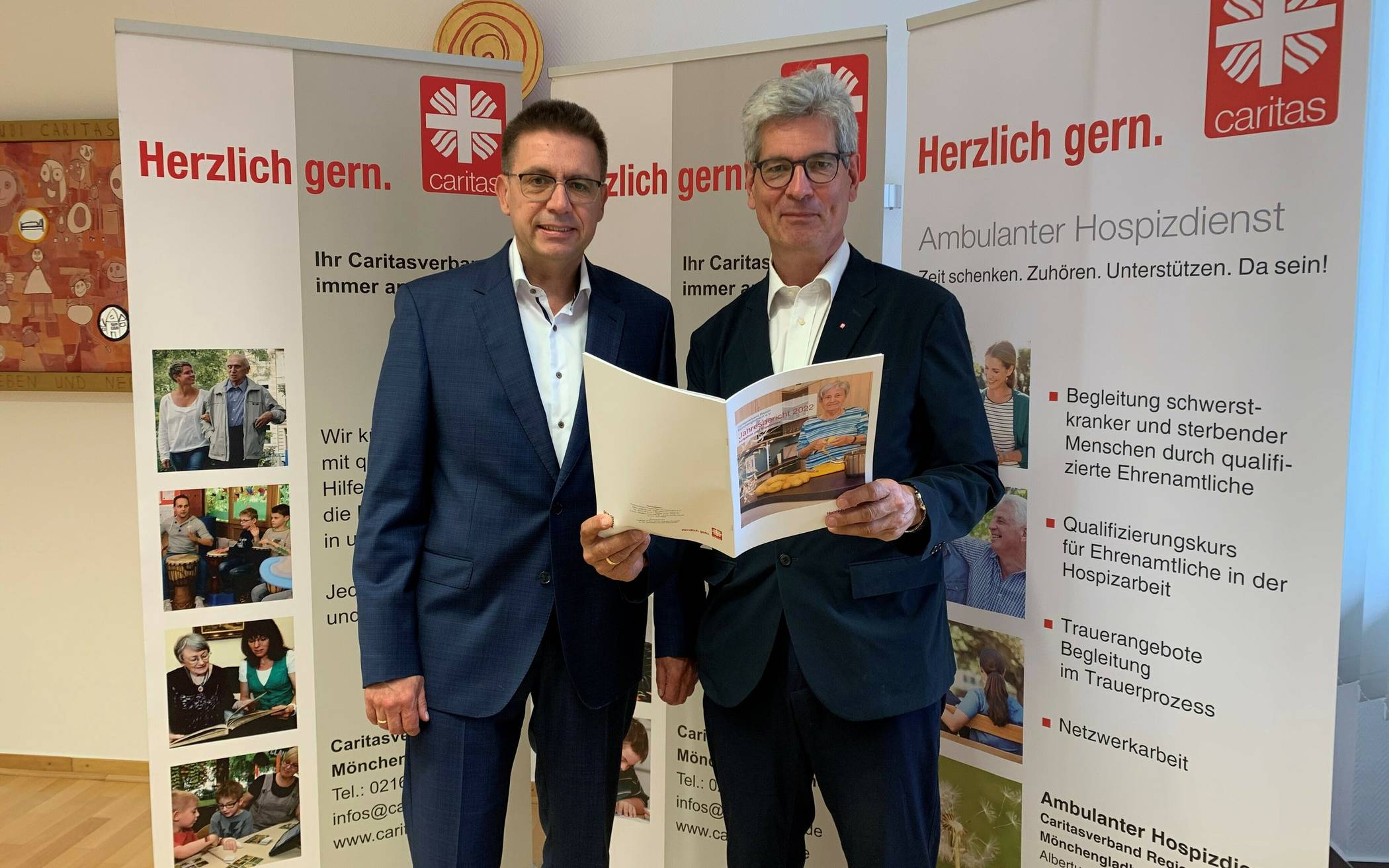 Caritas-Vorsitzender Dr. Christoph Wellens und Geschäftsführer