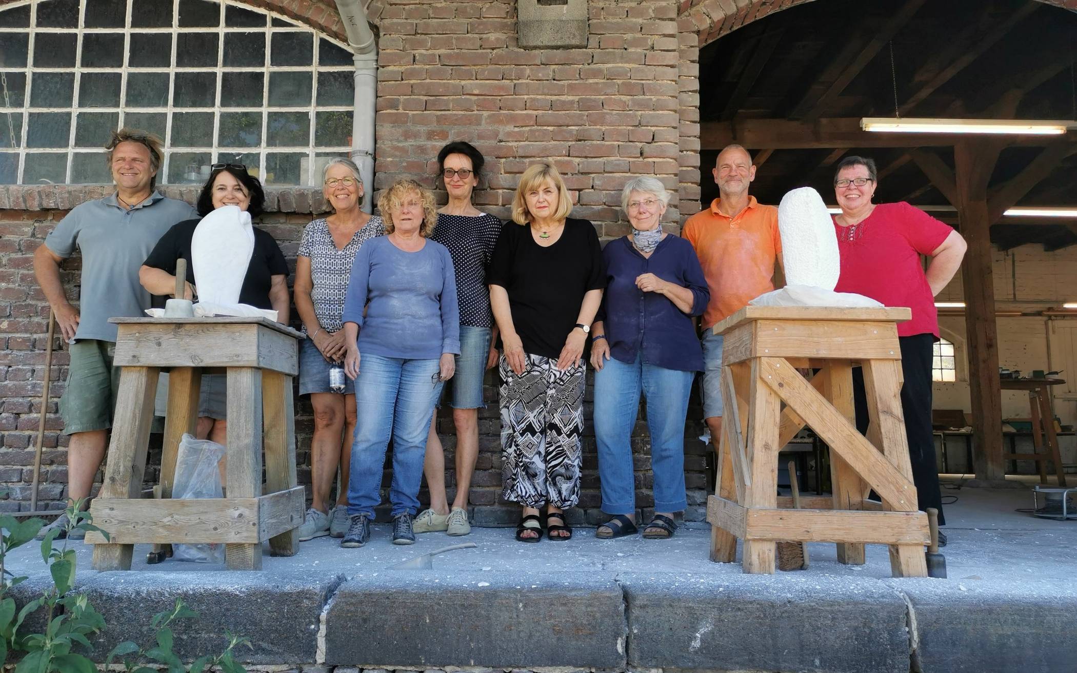 Die Kunstschaffenden haben das Bildhauerprogramm im