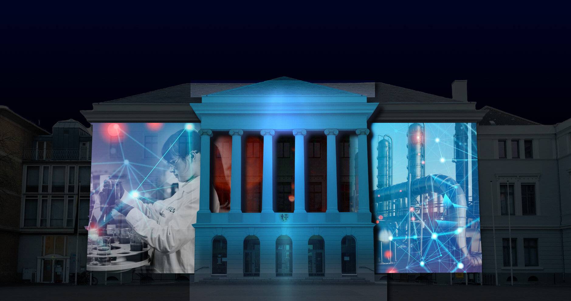 Rathaus wird illuminiert