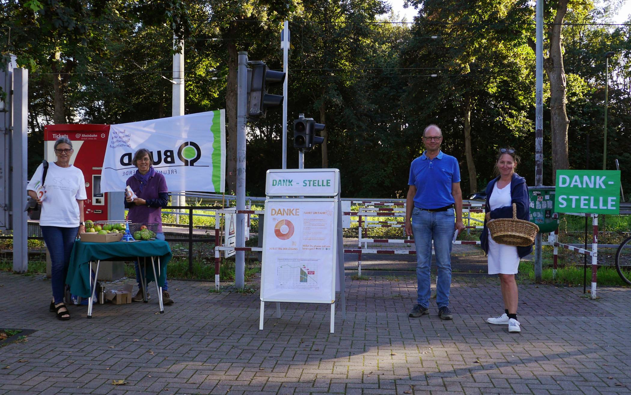Eine „Dankstelle“ für ÖPNV-Nutzer hatten BUND