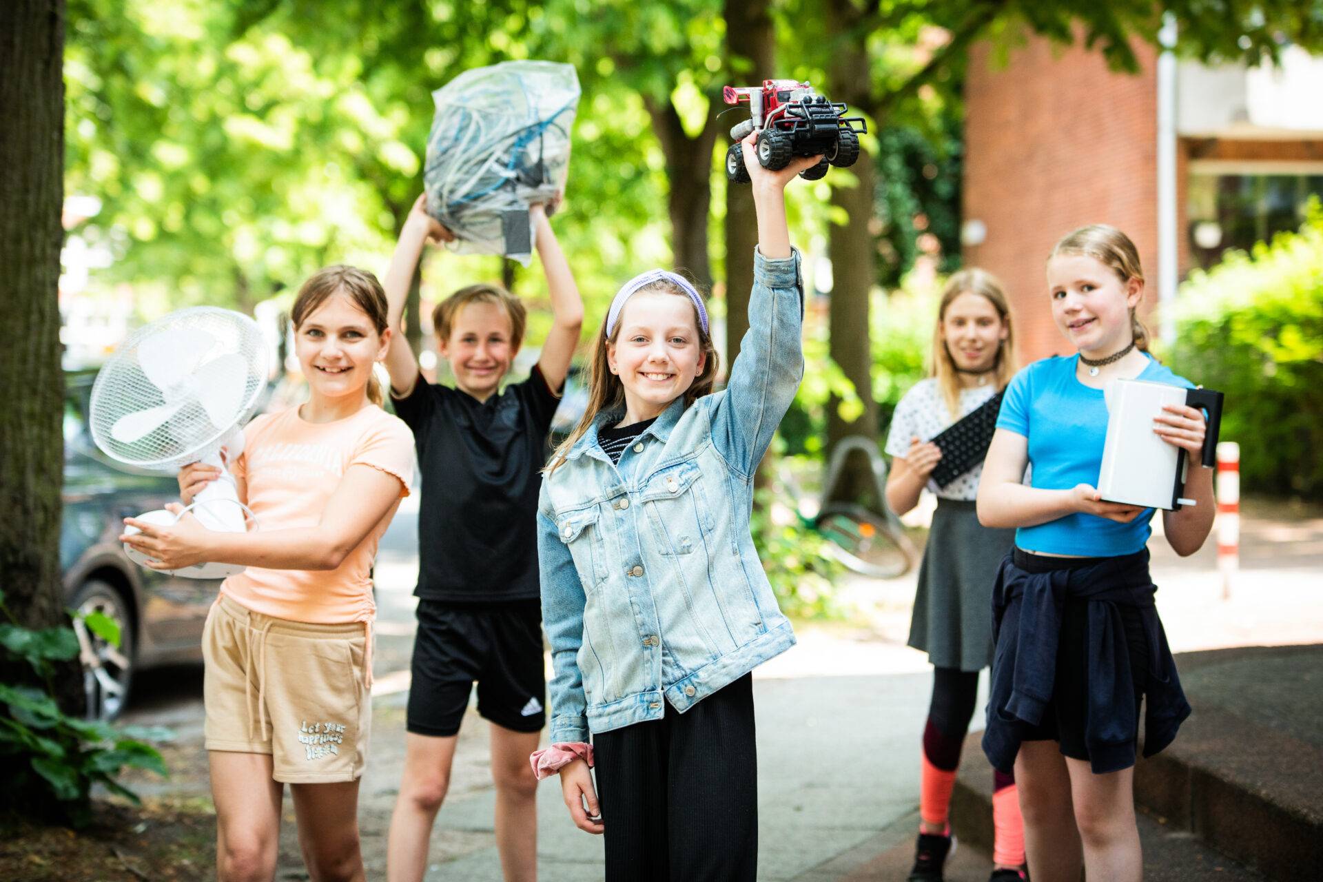 Beim „E-Waste Race“ haben die Schüler*innen