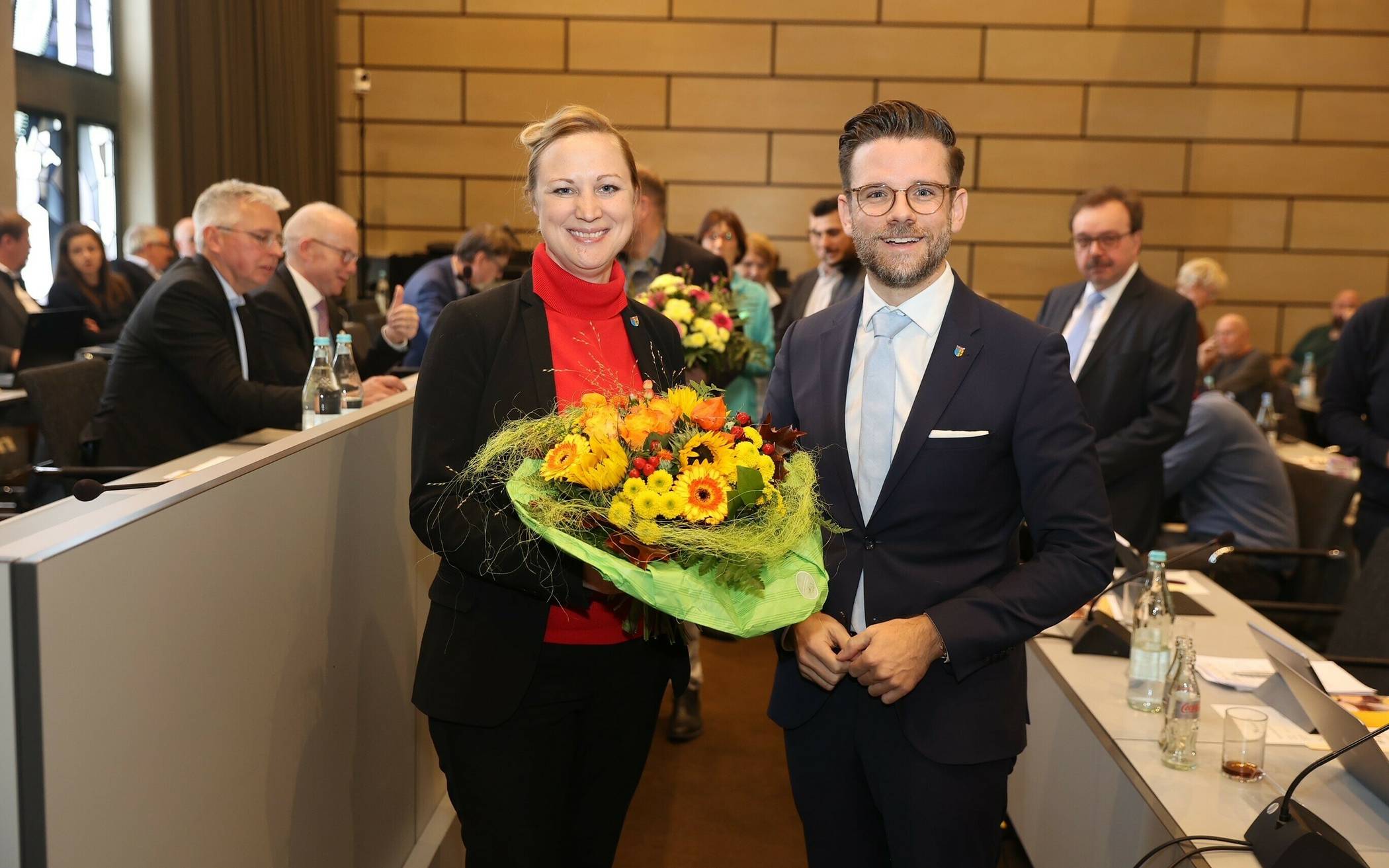 OB Felix Heinrichs gratuliert der neuen