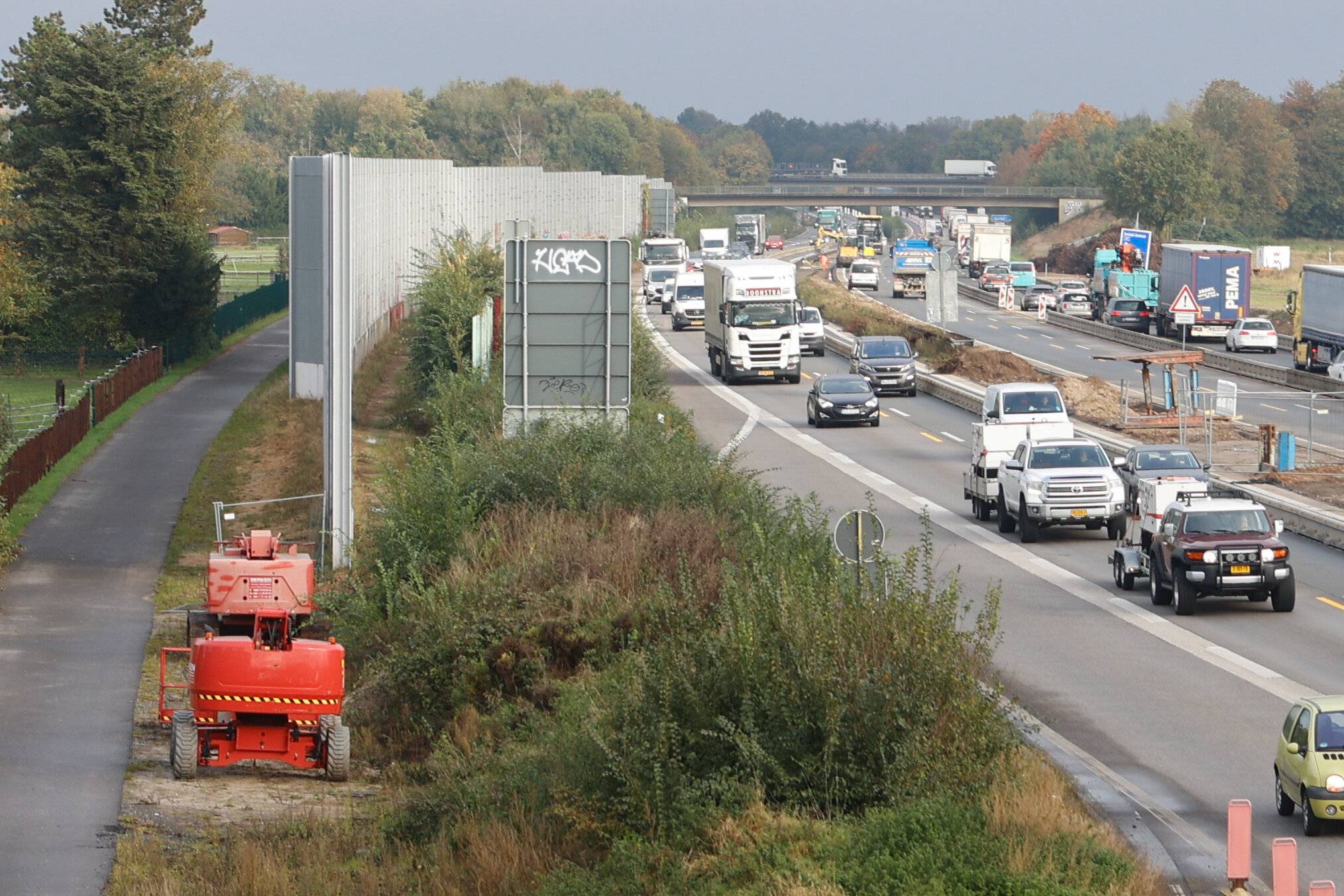 Vollsperrung auf der A 57 am Wochenende