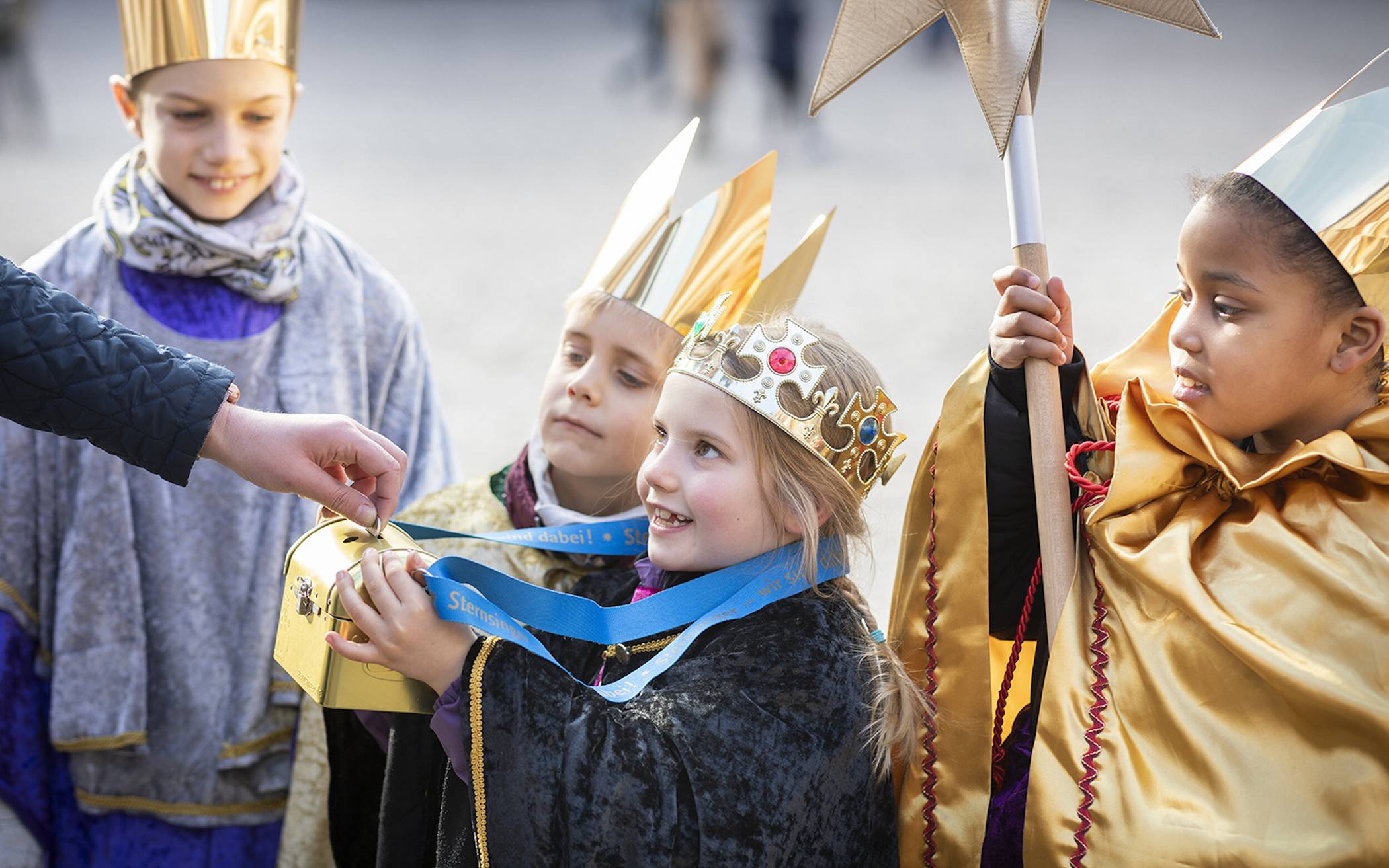 Unterwegs: Zuerst wird an der Haustür