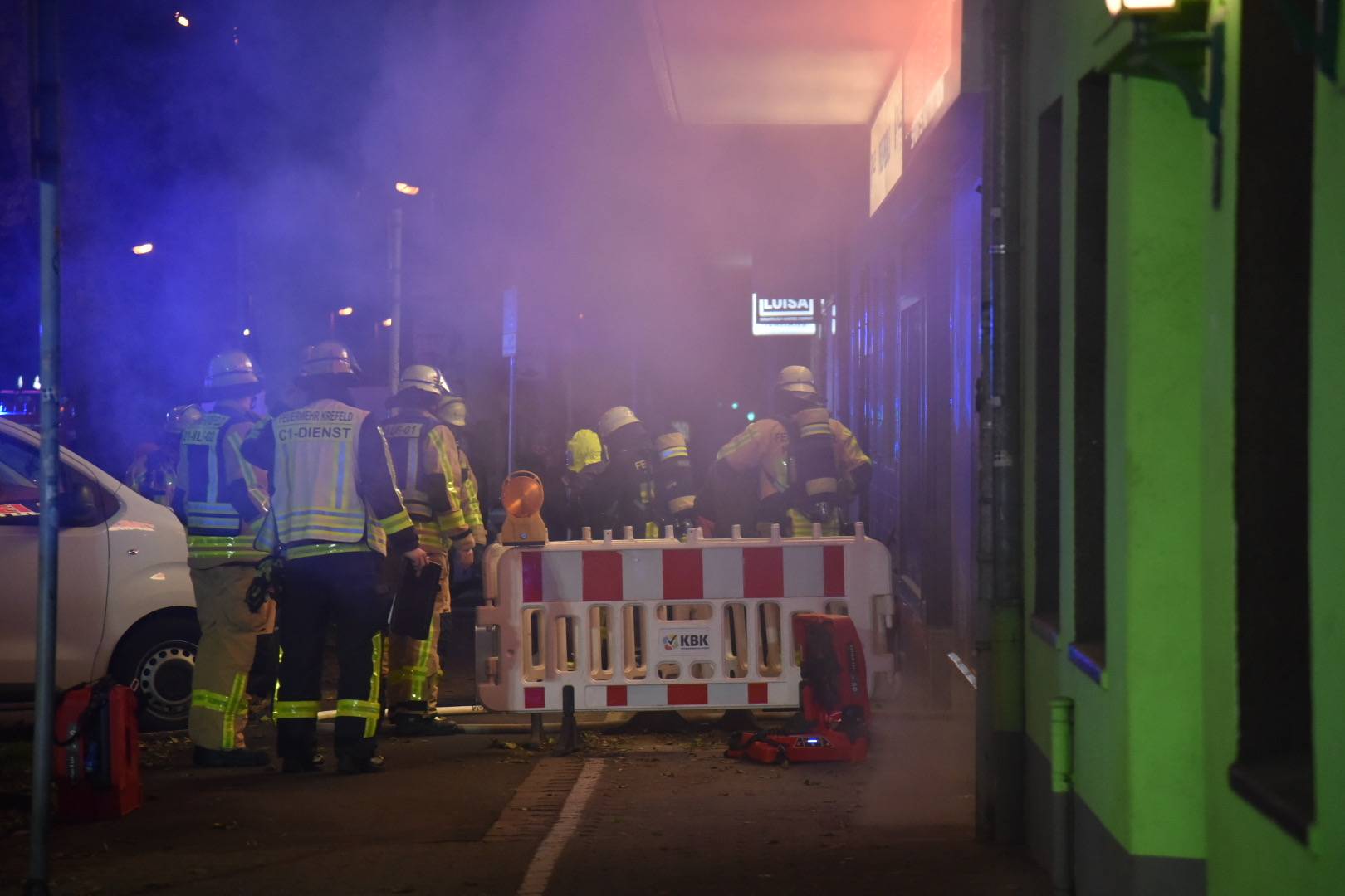 Kellerbrand an der Uerdinger Straße
