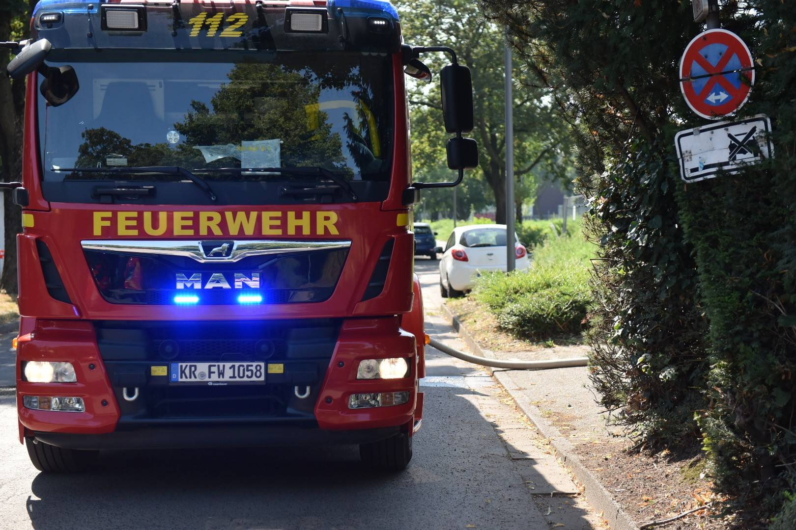 Garagenbrand in Krefeld-Bockum am Dienstag