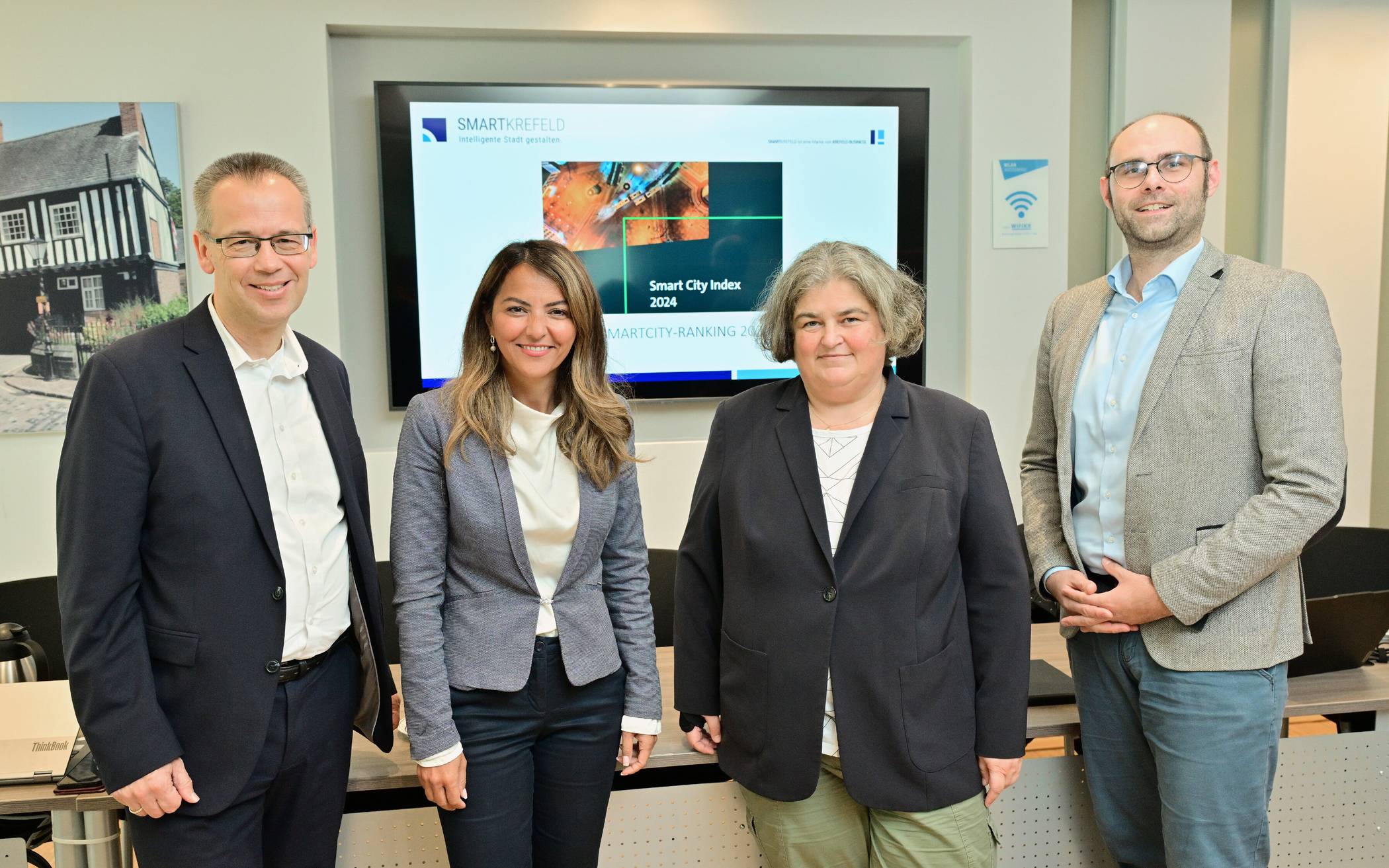 Arbeiten an der Digitalisierung der Stadt: