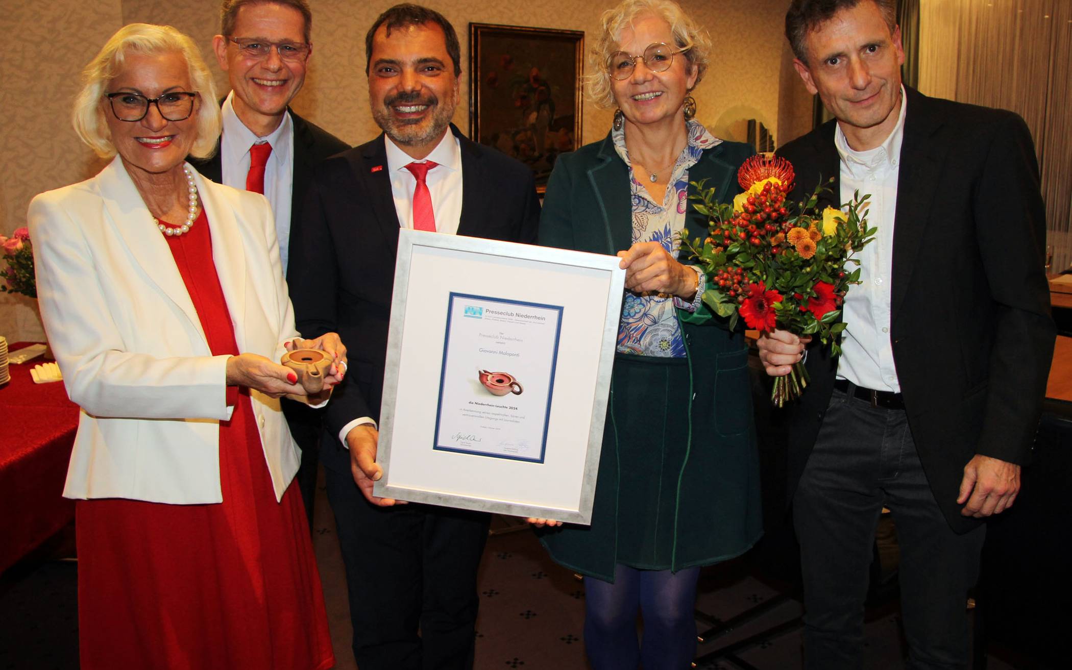 Der Presseclub Niederrhein (PCN) zeichnete Giovanni