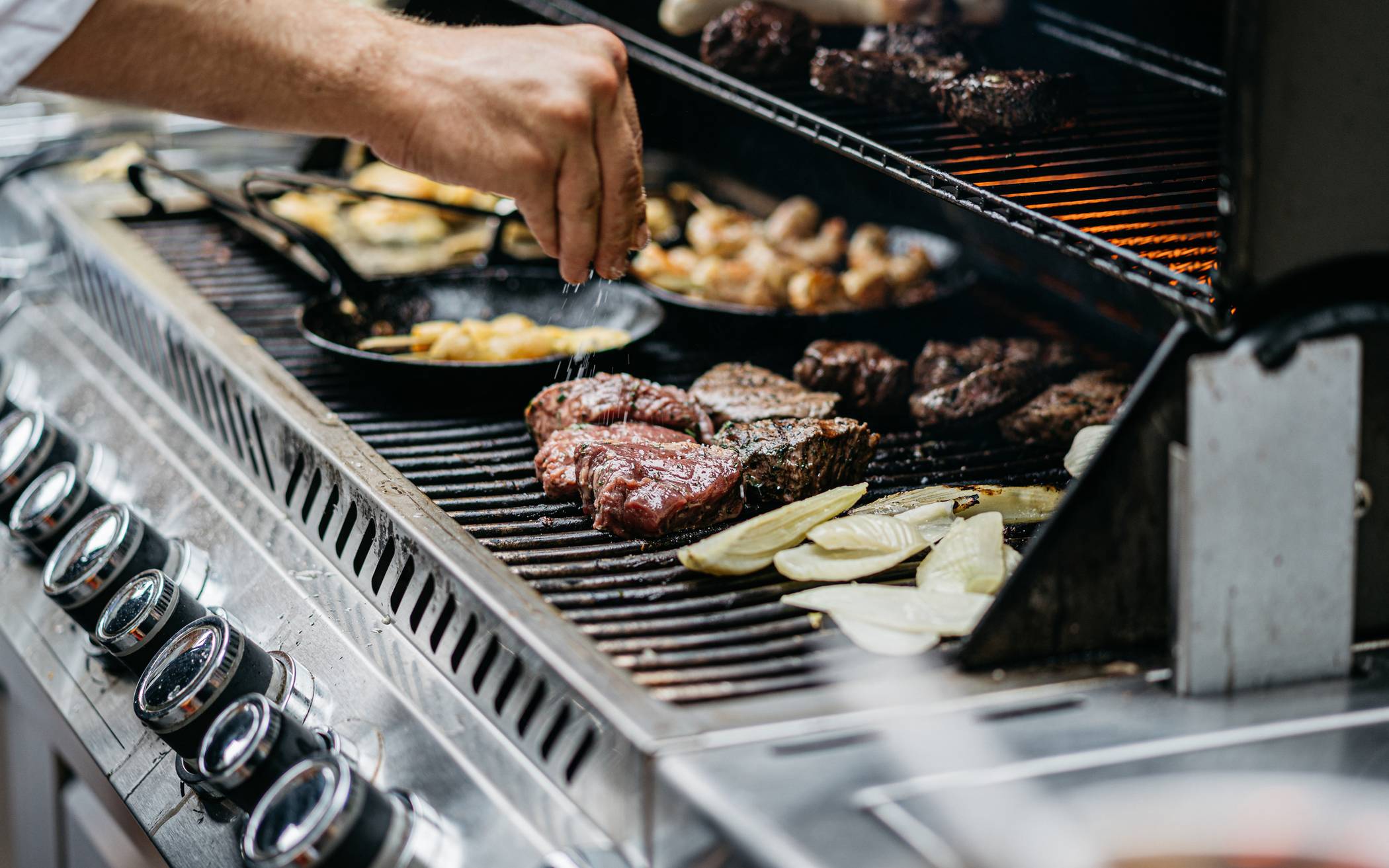 Drei Gänge vom Grill